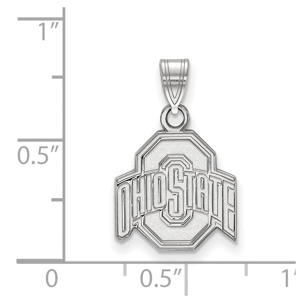 10k White Gold Ohio State Small Logo Pendant