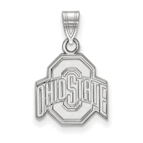 10k White Gold Ohio State Small Logo Pendant