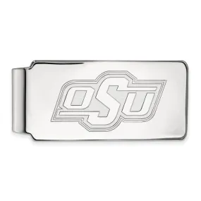 10k White Gold Oklahoma State Money Clip