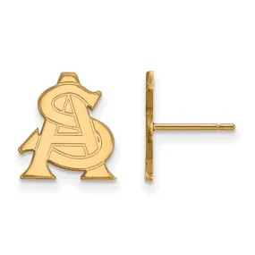 10k Yellow Gold Arizona State University Small Post Earrings