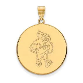 10k Yellow Gold Iowa State XL Mascot Disc Pendant