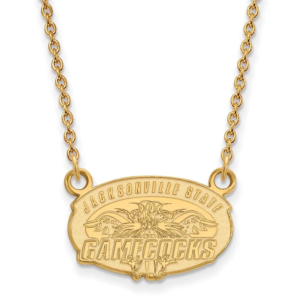 10k Yellow Gold Jacksonville State Small Pendant Necklace