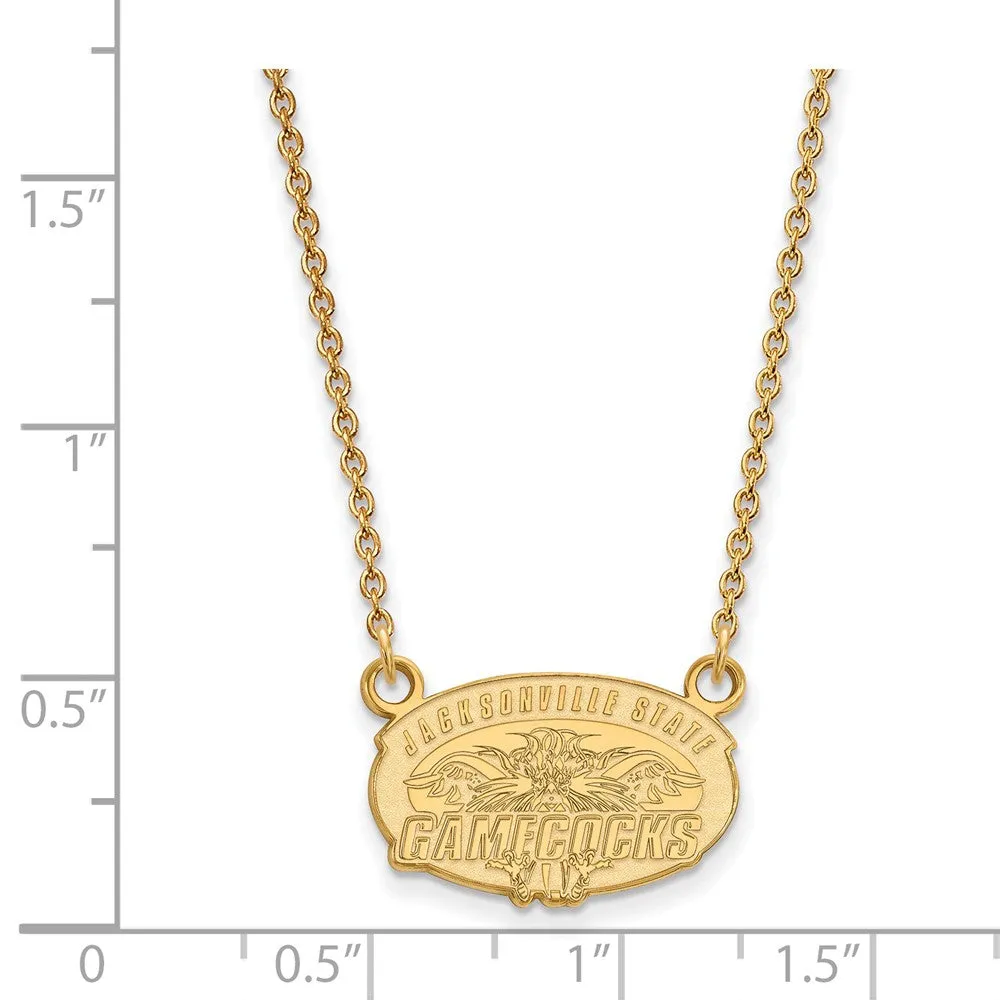 10k Yellow Gold Jacksonville State Small Pendant Necklace