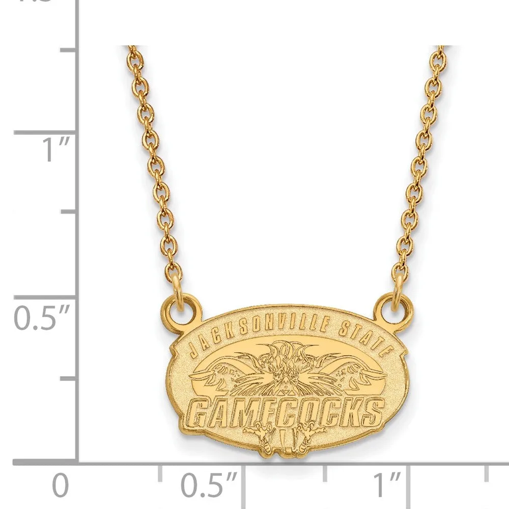 10k Yellow Gold Jacksonville State Small Pendant Necklace