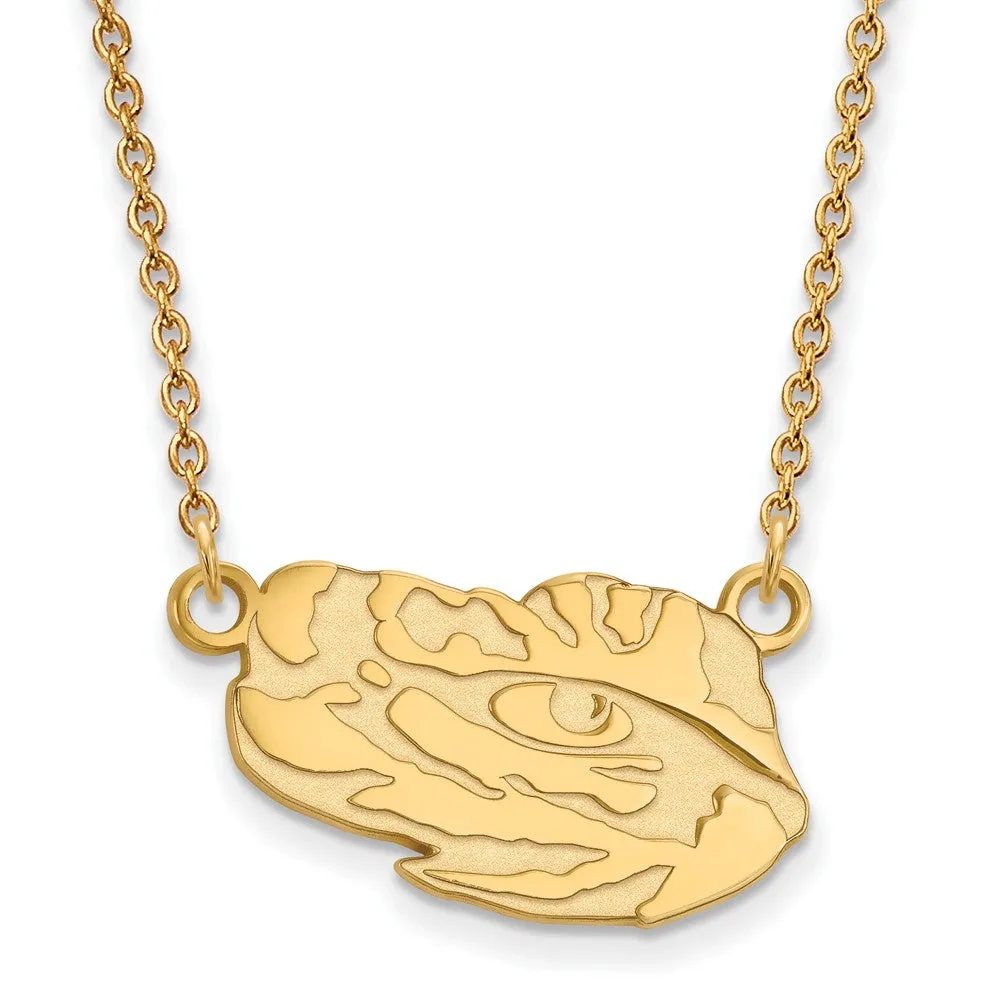 10k Yellow Gold Louisiana State Small Pendant Necklace