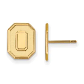 10k Yellow Gold Ohio State University Small Initial O Post Earrings