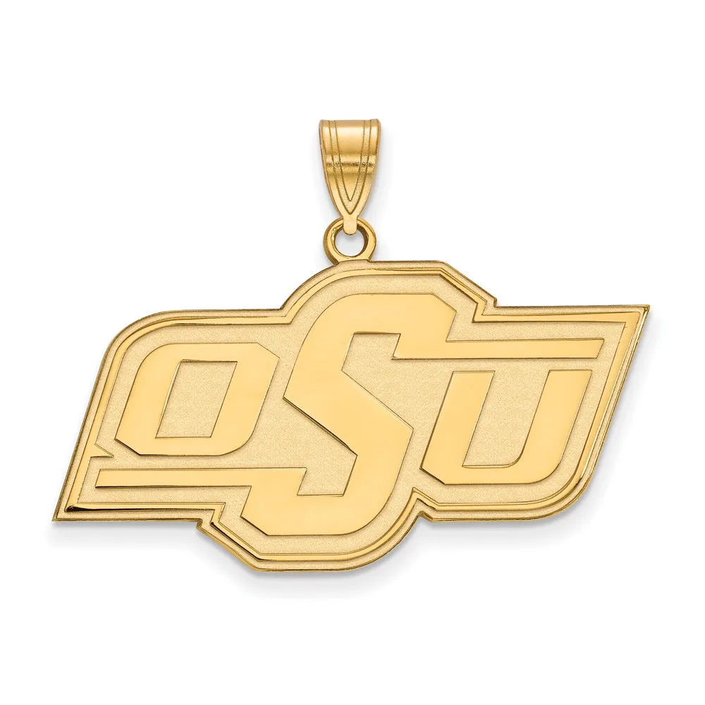 10k Yellow Gold Oklahoma State Large 'OSU' Pendant