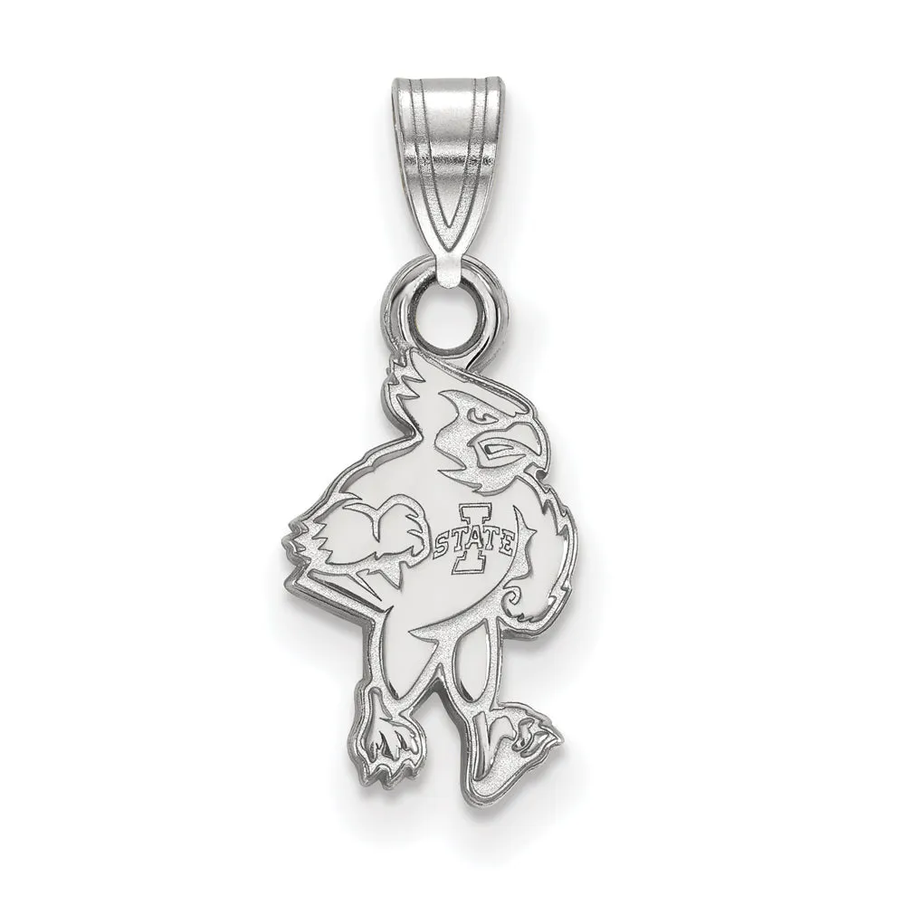 14k White Gold Iowa State Small Mascot Pendant