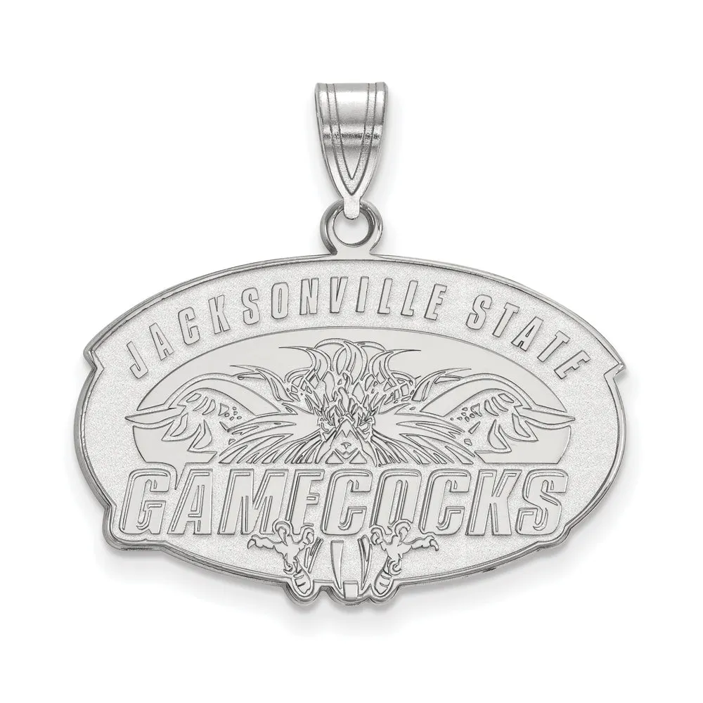 14k White Gold Jacksonville State Large Pendant