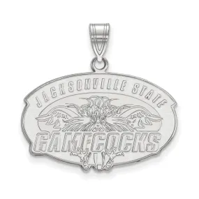 14k White Gold Jacksonville State Large Pendant