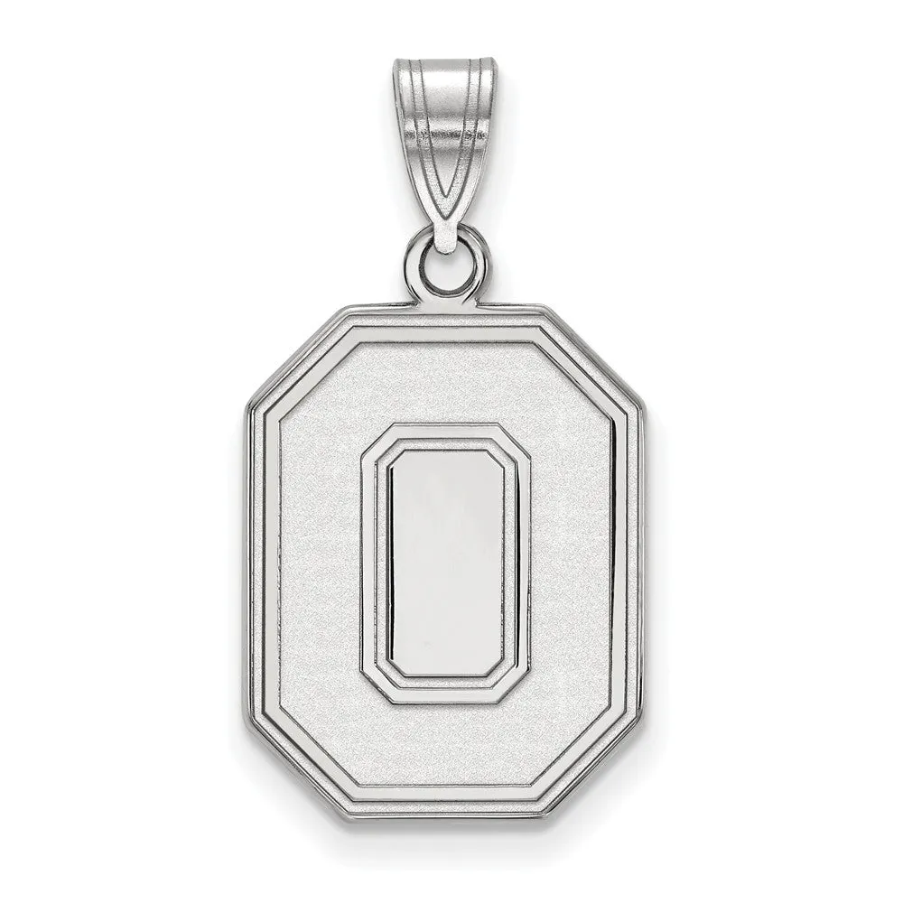 14k White Gold Ohio State Large 'O' Pendant