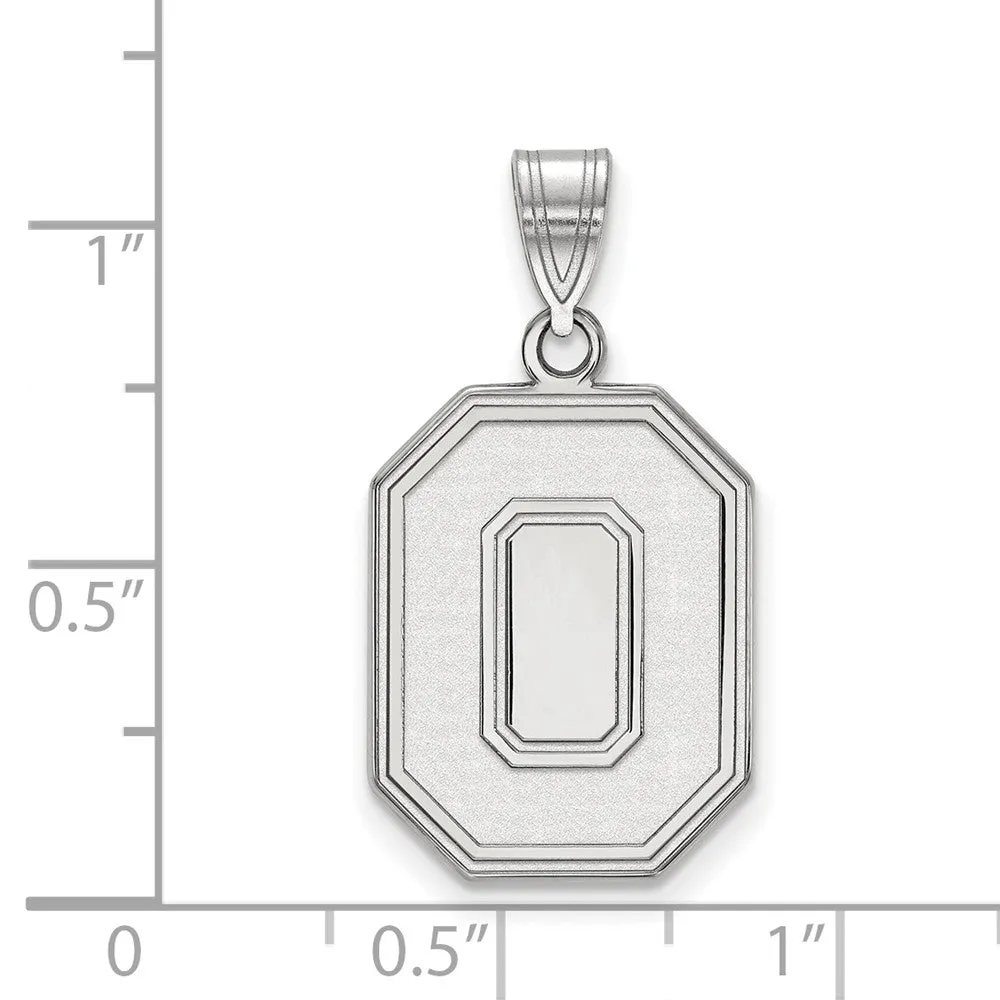 14k White Gold Ohio State Large 'O' Pendant