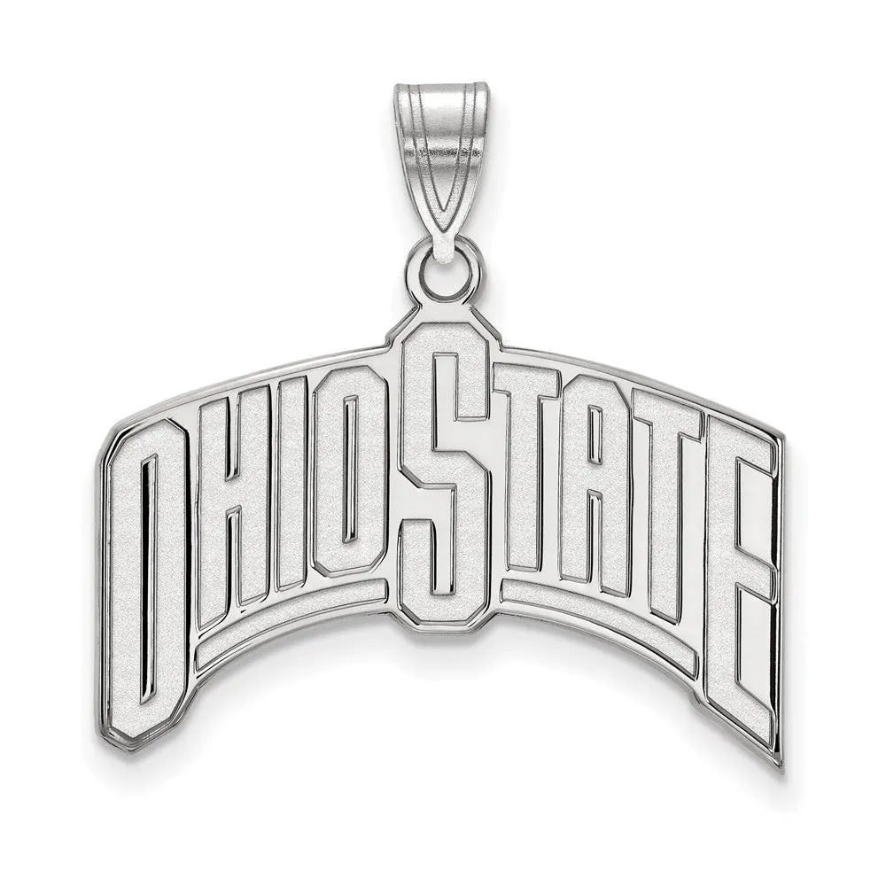 14k White Gold Ohio State XL Pendant