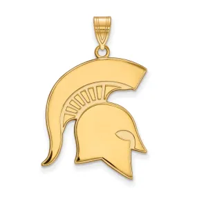 14k Yellow Gold Michigan State XL Logo Pendant