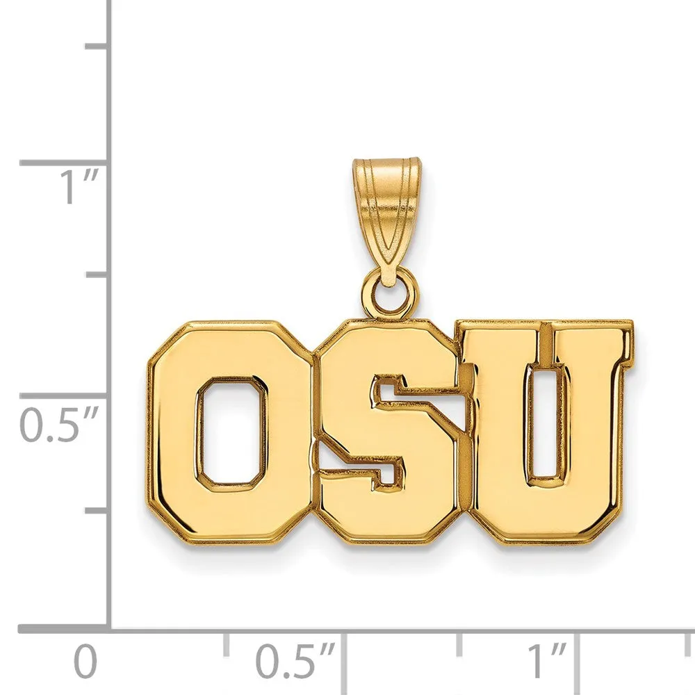 14k Yellow Gold Ohio State Large Pendant