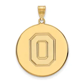 14k Yellow Gold Ohio State XL Disc Pendant