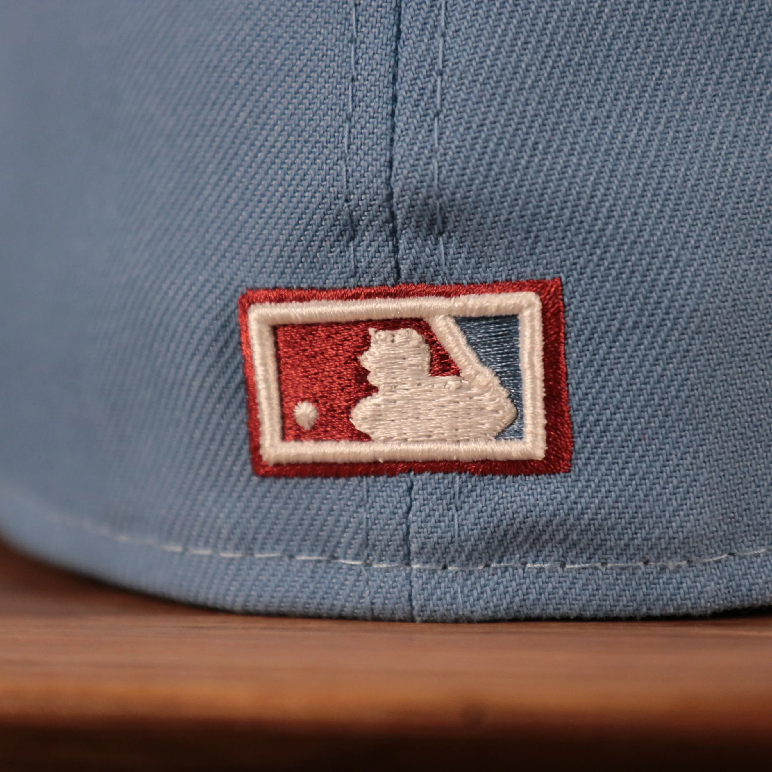 1980 World Series Cooperstown Phillies 59fifty Gray Bottom Fitted | Vintage Phillies Ice Blue/Maroon Side Patch Fitted Hat