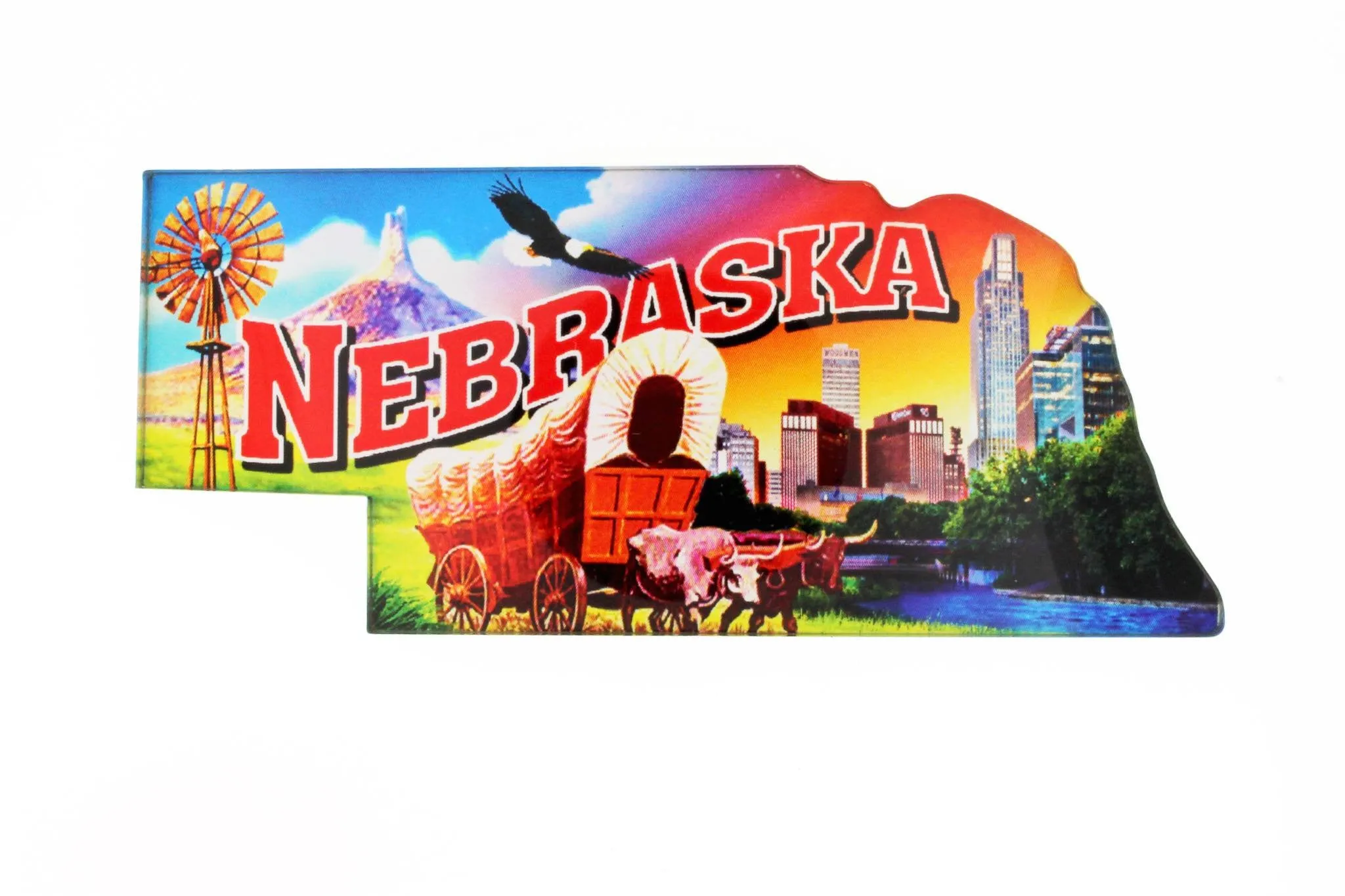 Acrylic Nebraska Magnet