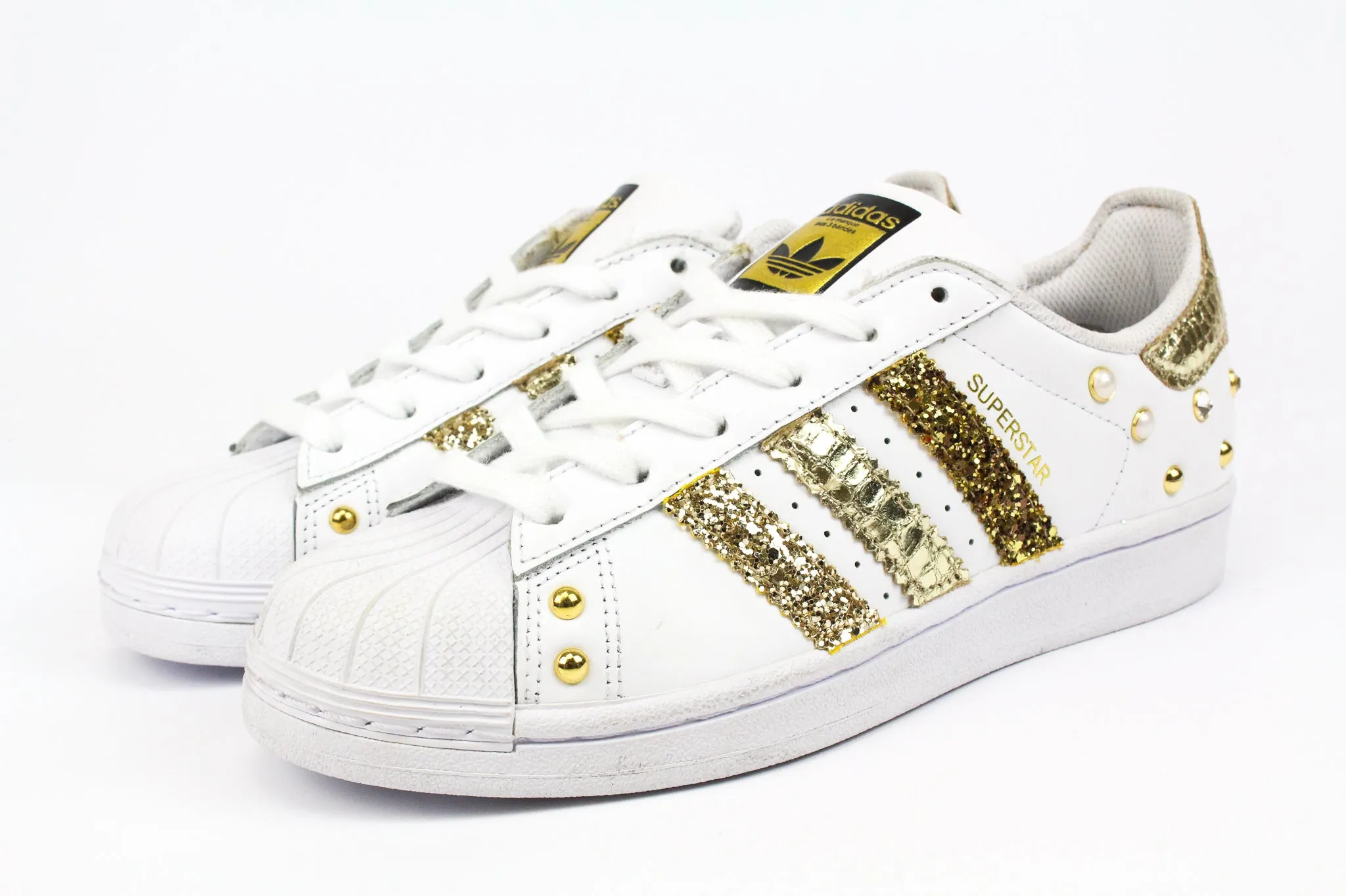 Adidas Superstar Cocco Laminato Gold Glitter & Strass