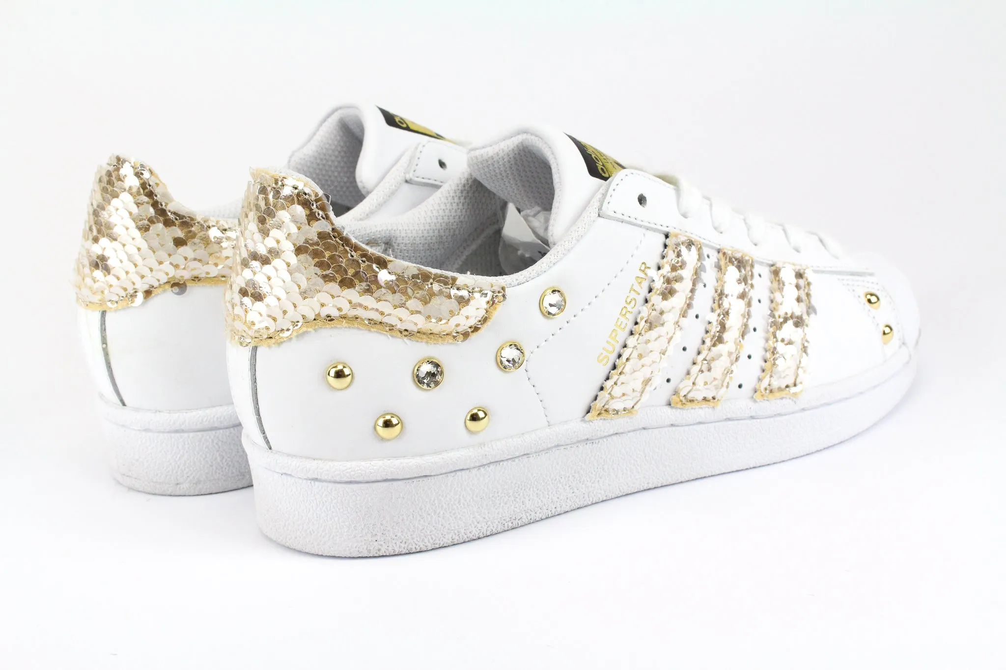 Adidas Superstar Gold Paillettes Strass & Borchie