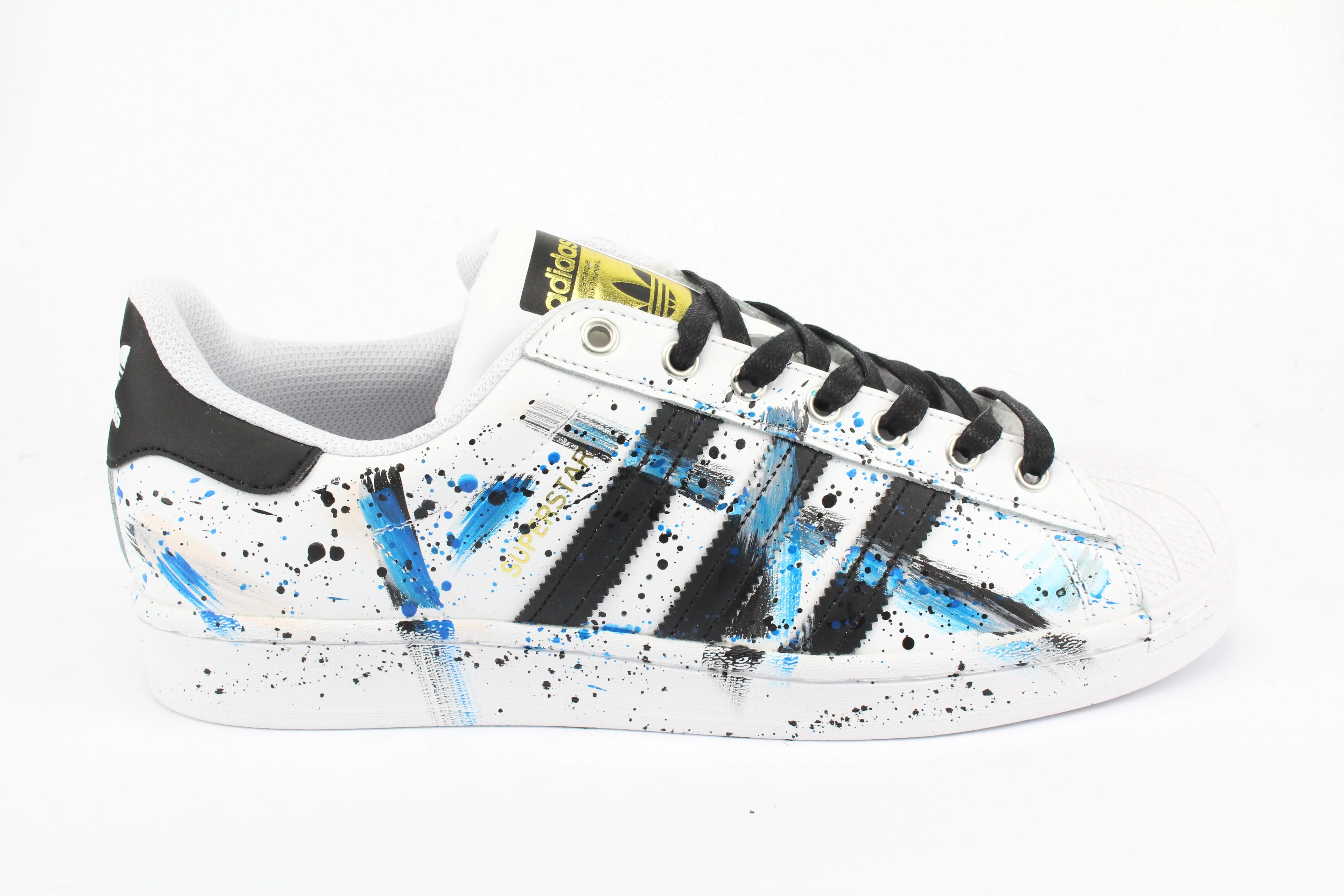 Adidas Superstar Nero/Blu Vernice