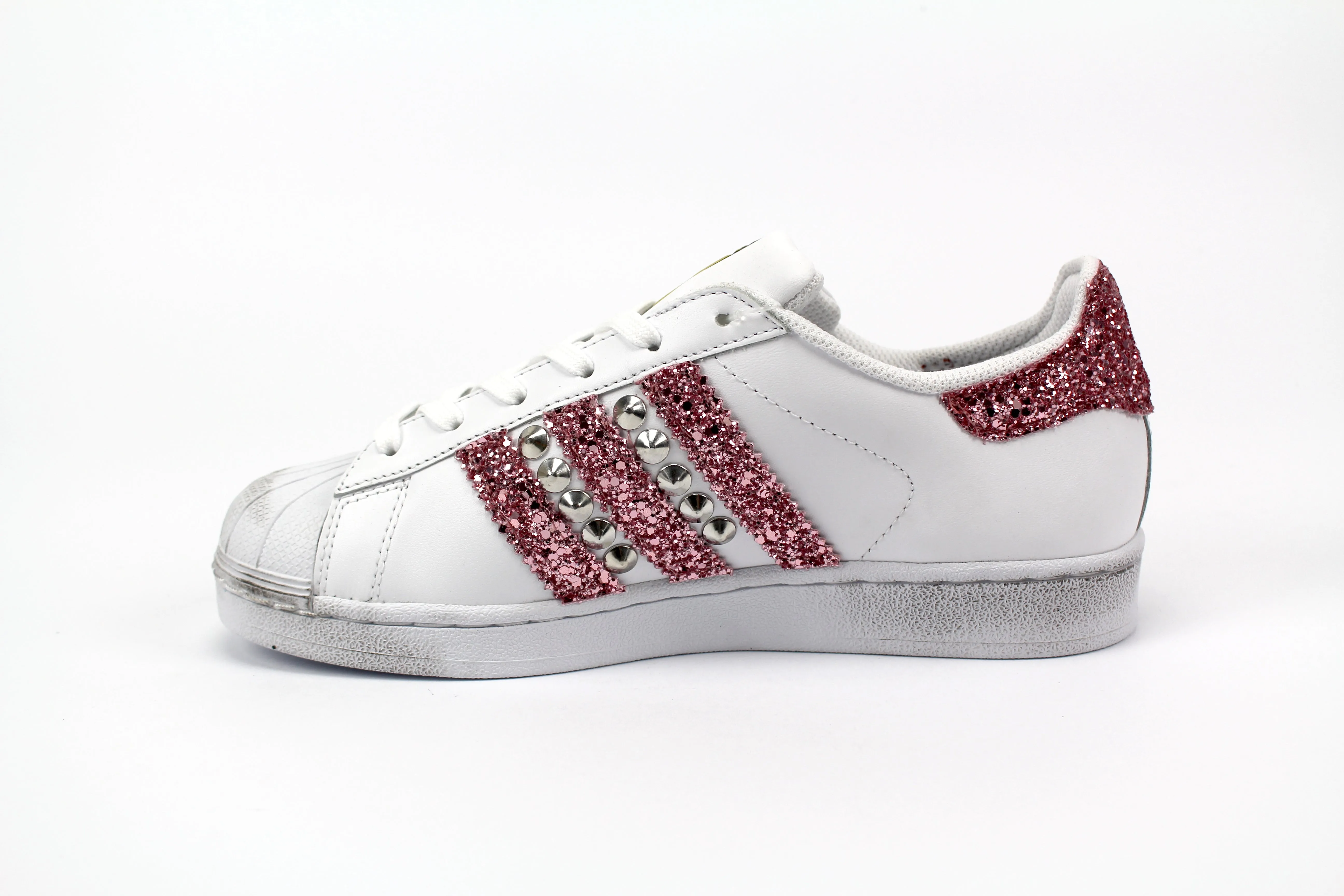 Adidas Superstar Pink Glitter e Borchie