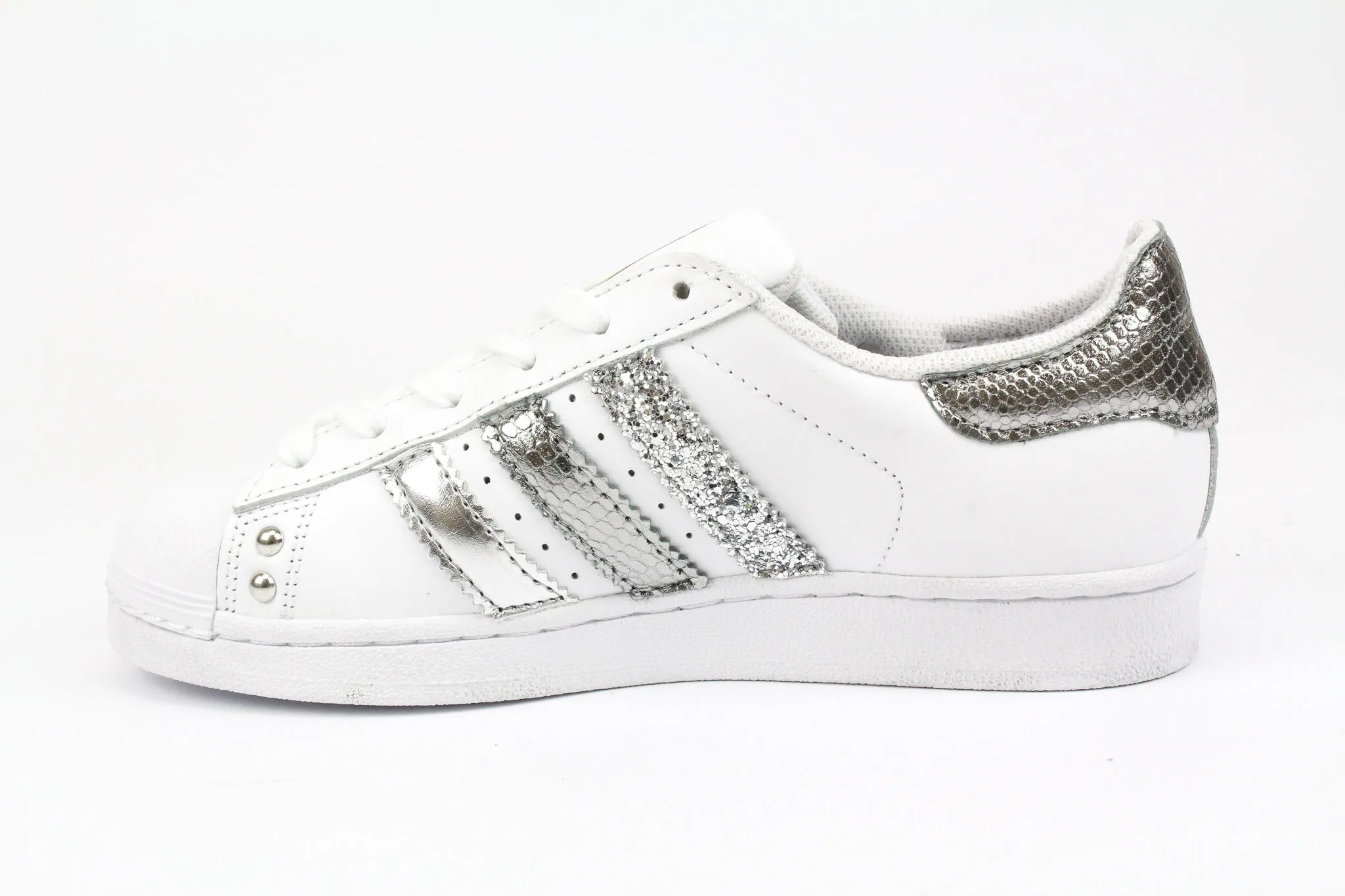 Adidas Superstar Pitone Laminato Antracite Glitter & Strass