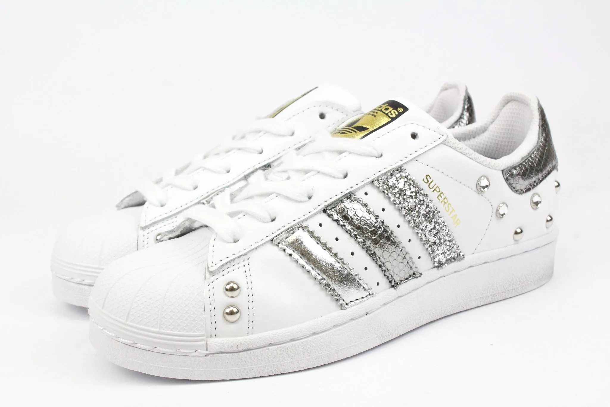 Adidas Superstar Pitone Laminato Antracite Glitter & Strass