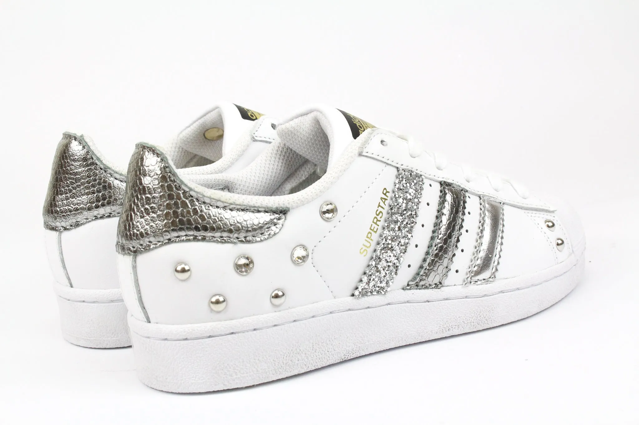 Adidas Superstar Pitone Laminato Antracite Glitter & Strass