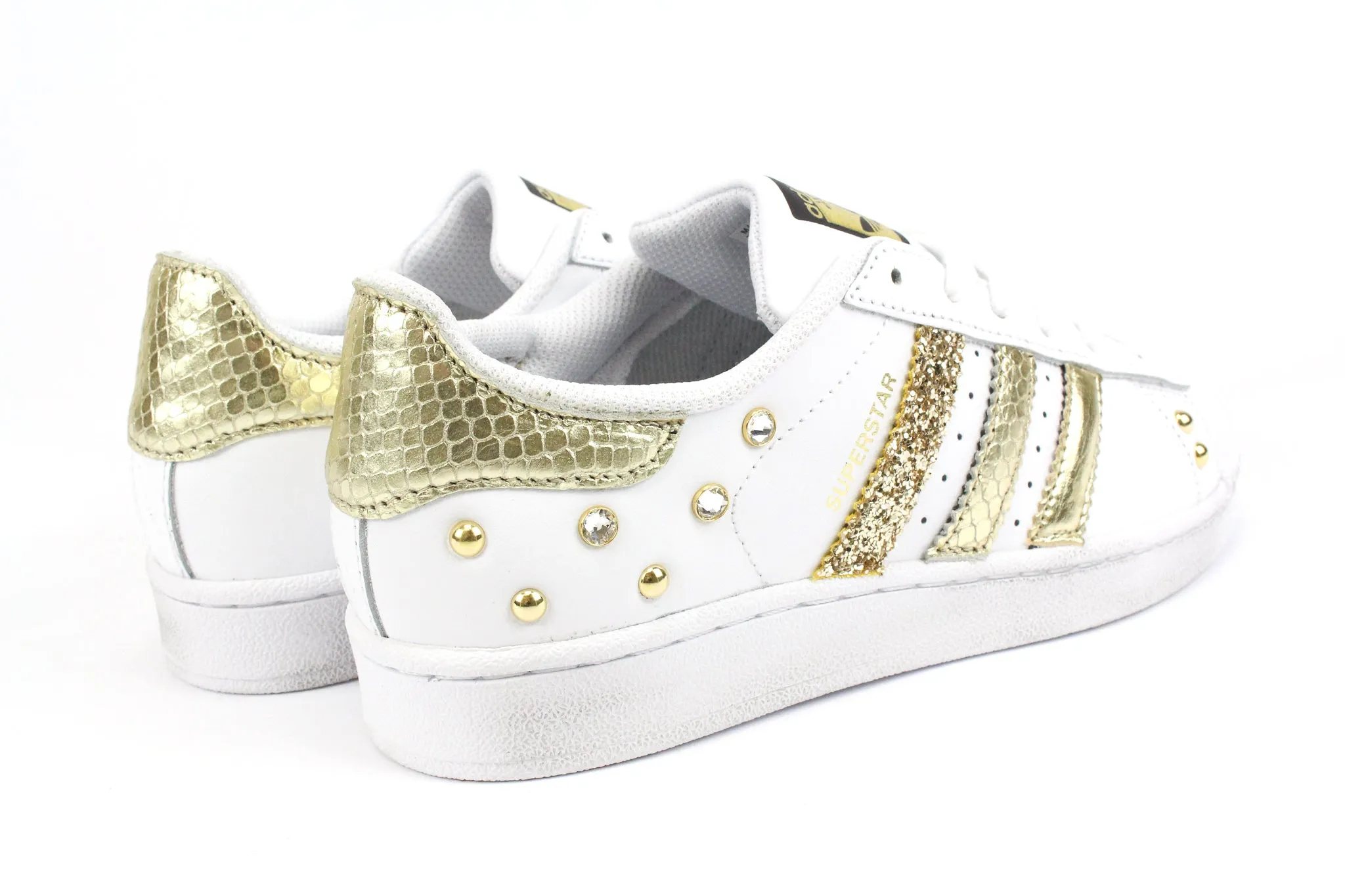 Adidas Superstar Pitone Laminato Gold Glitter & Strass