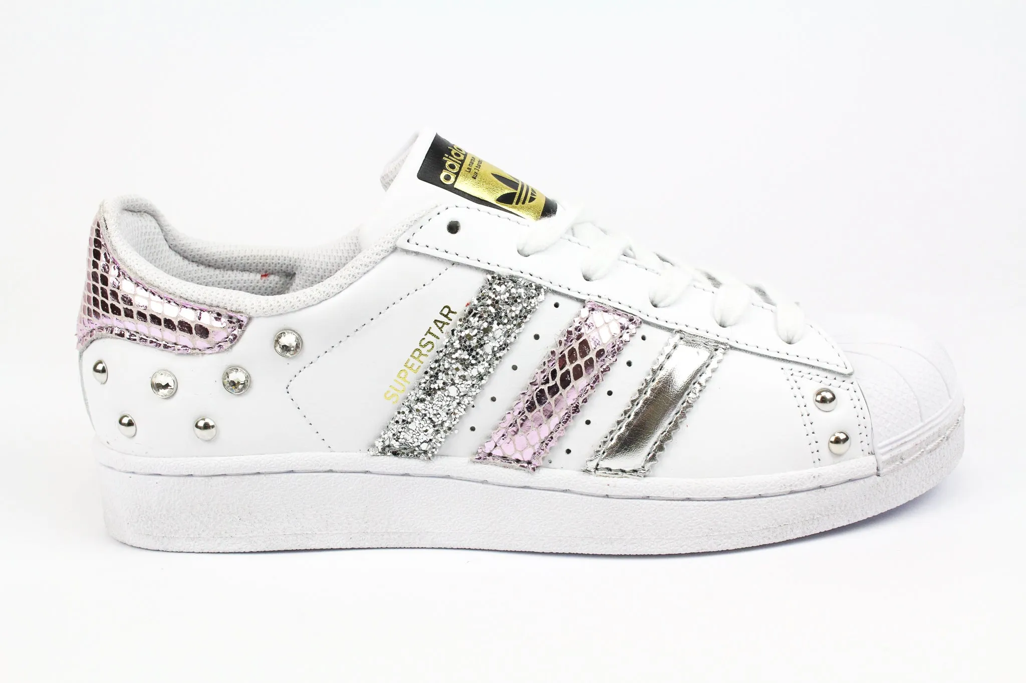 Adidas Superstar Pitone Laminato Pink Glitter & Strass