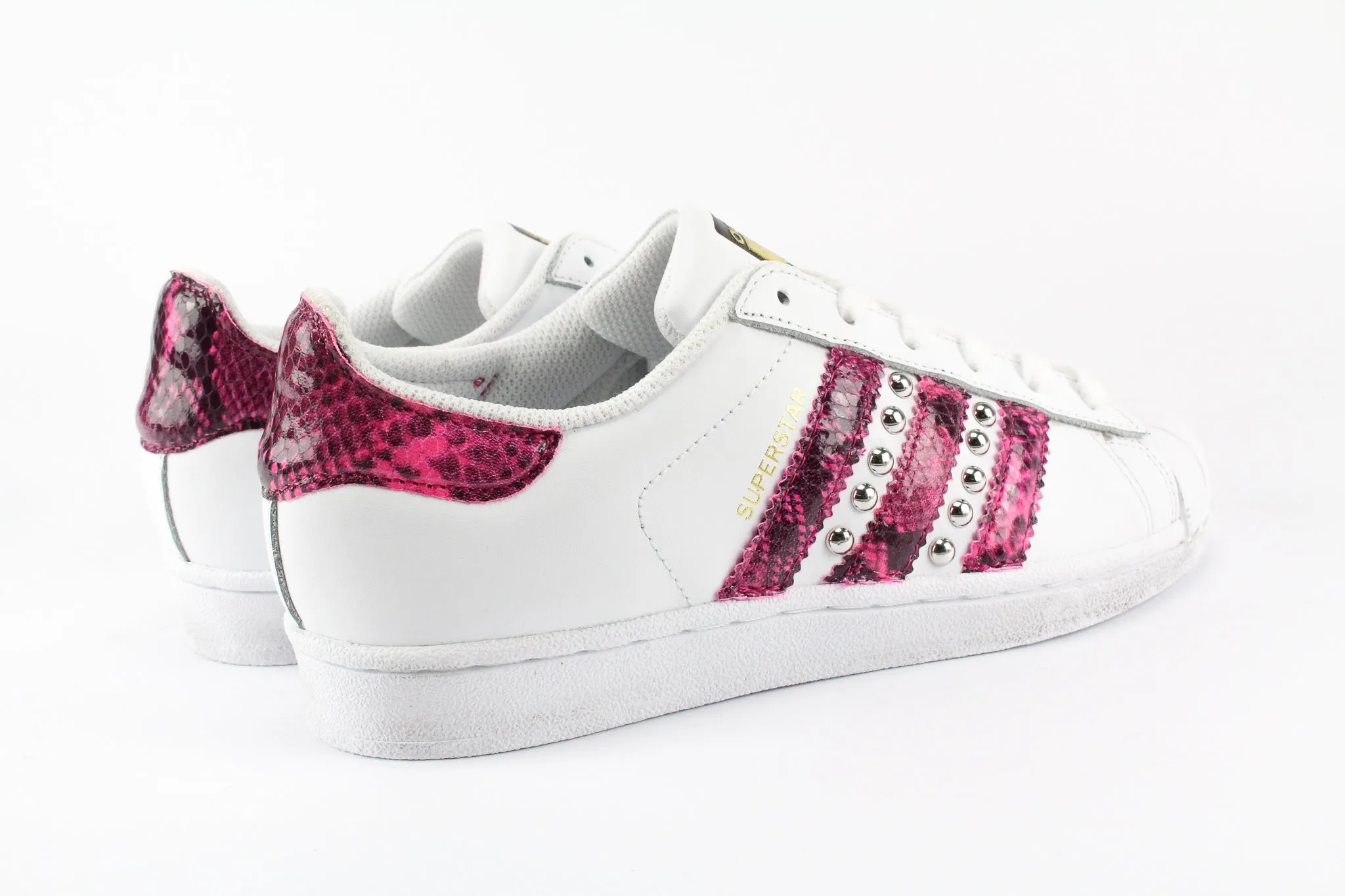 Adidas Superstar Pitone Pink Fluo & Borchie