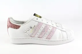 Adidas Superstar Pitone Rosa Glitter & Strass