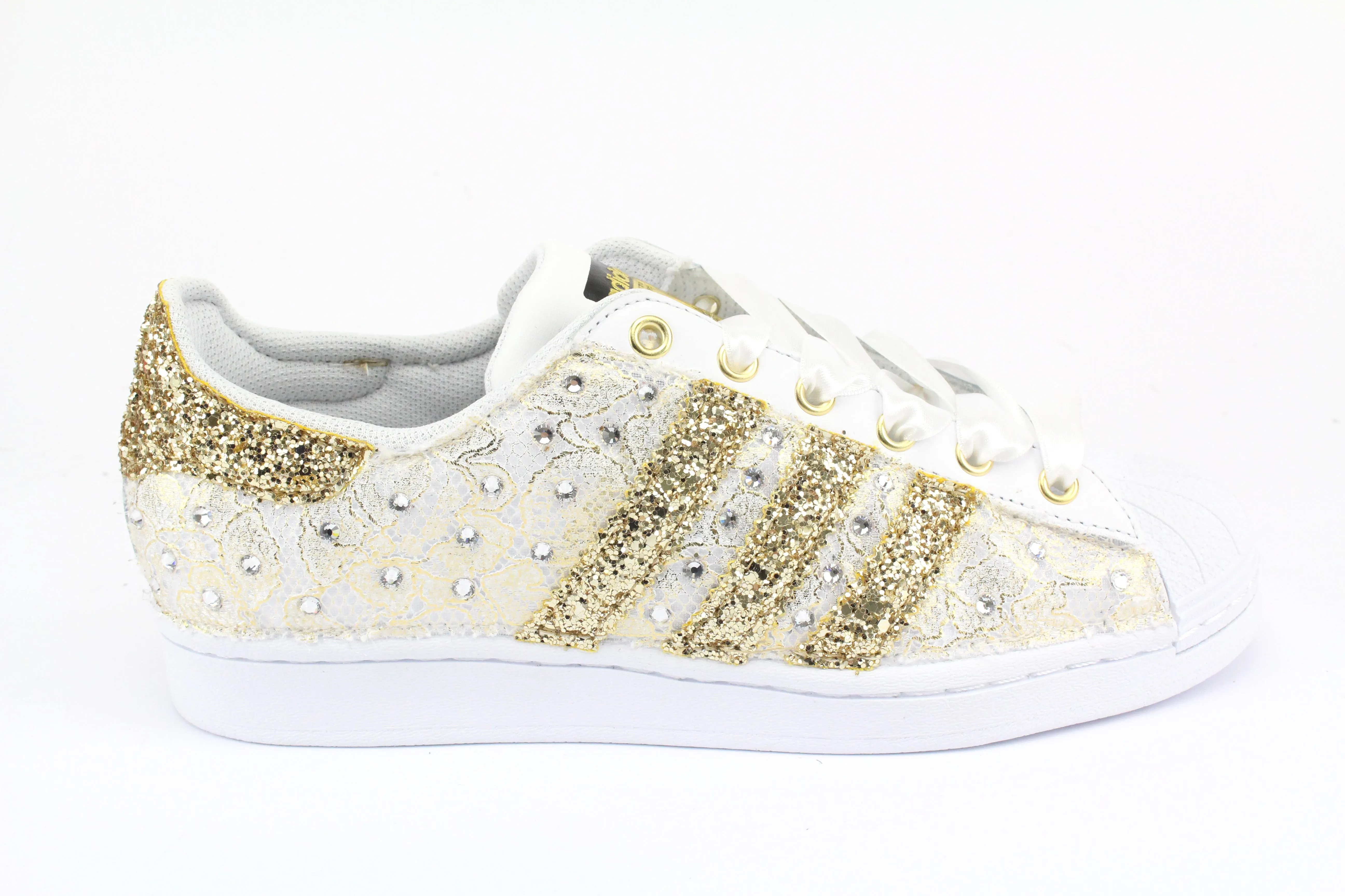 Adidas Superstar Pizzo Gold & Strass Termo