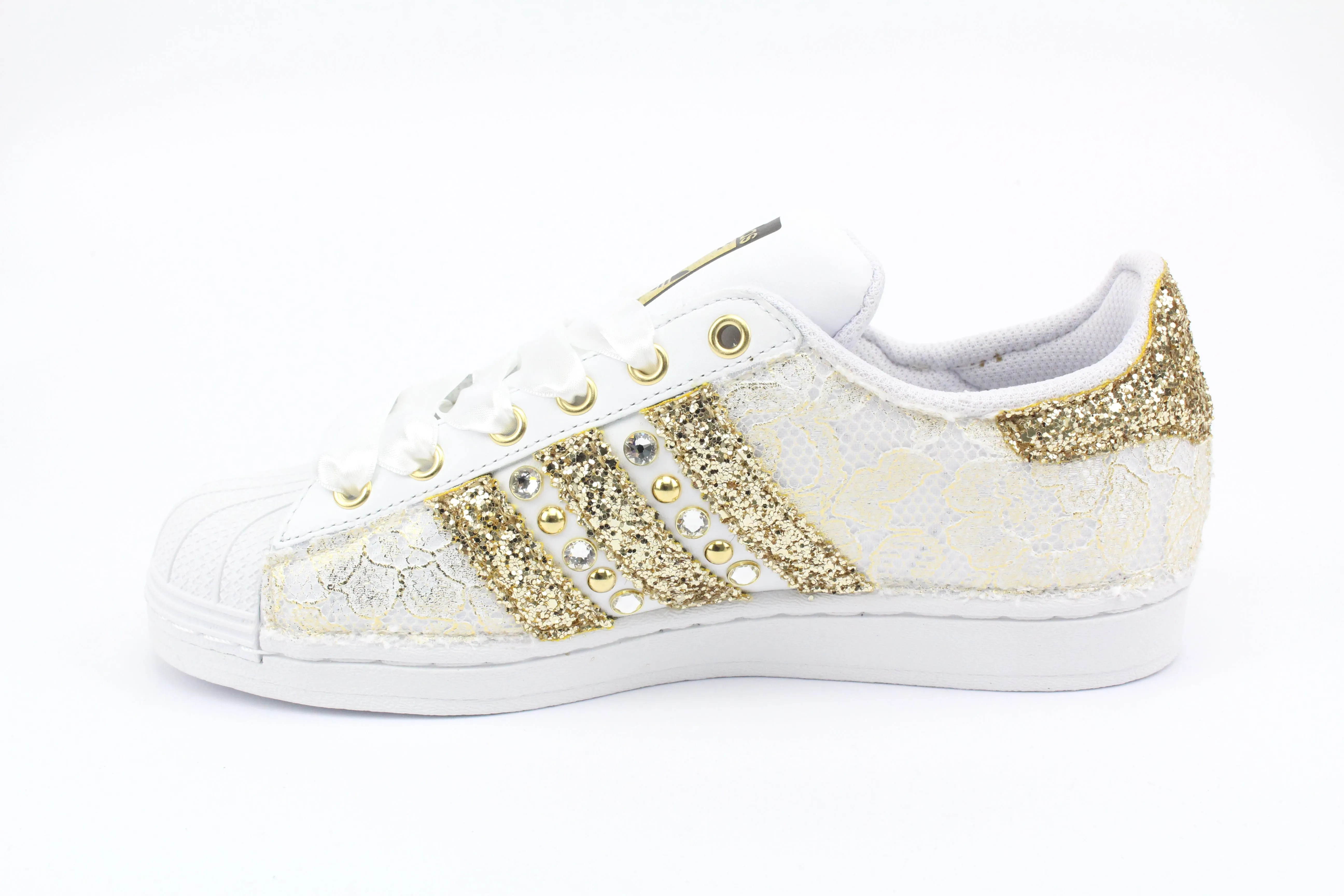 Adidas Superstar Pizzo Gold Glitter & Strass