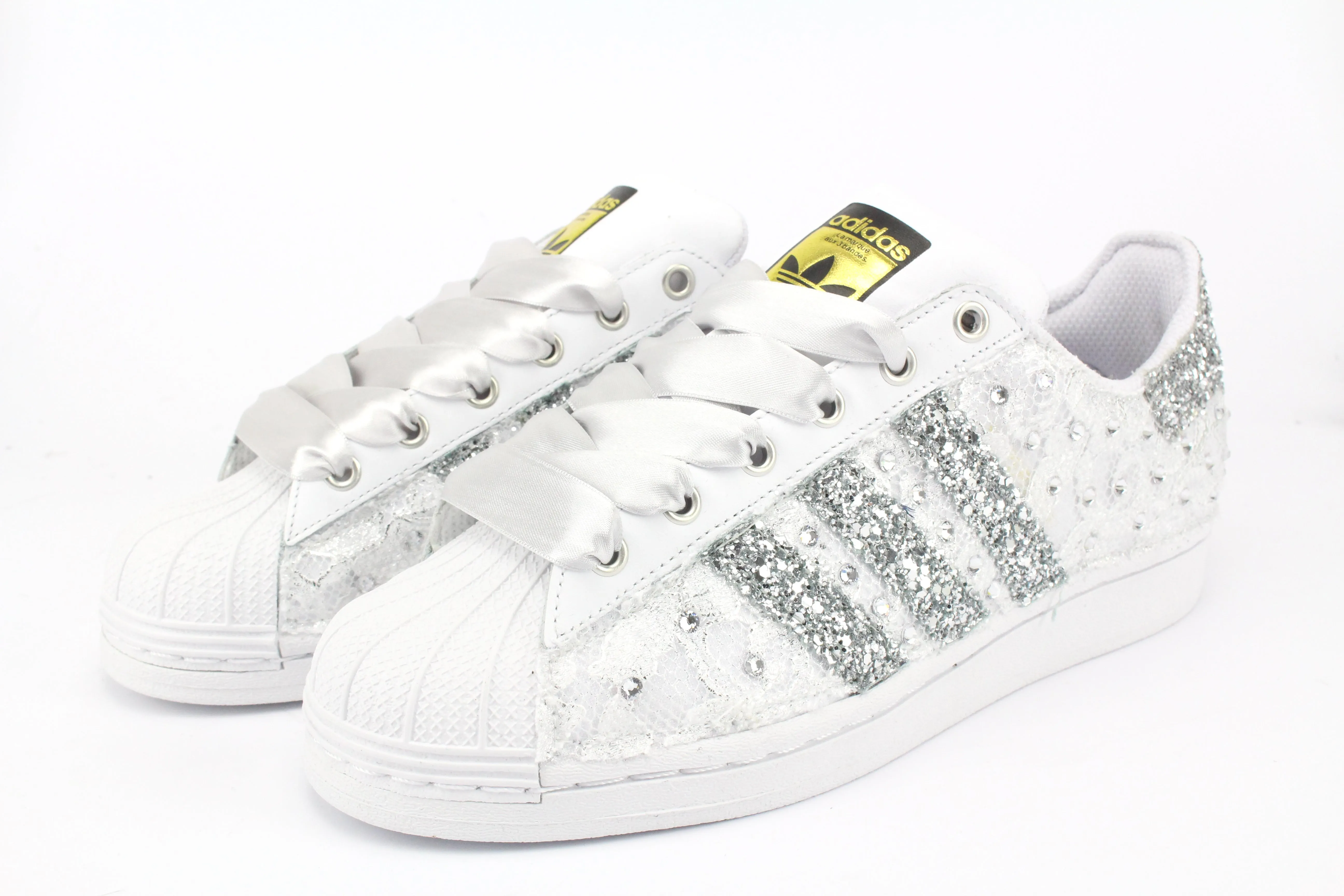 Adidas Superstar Pizzo Silver & Strass Termo