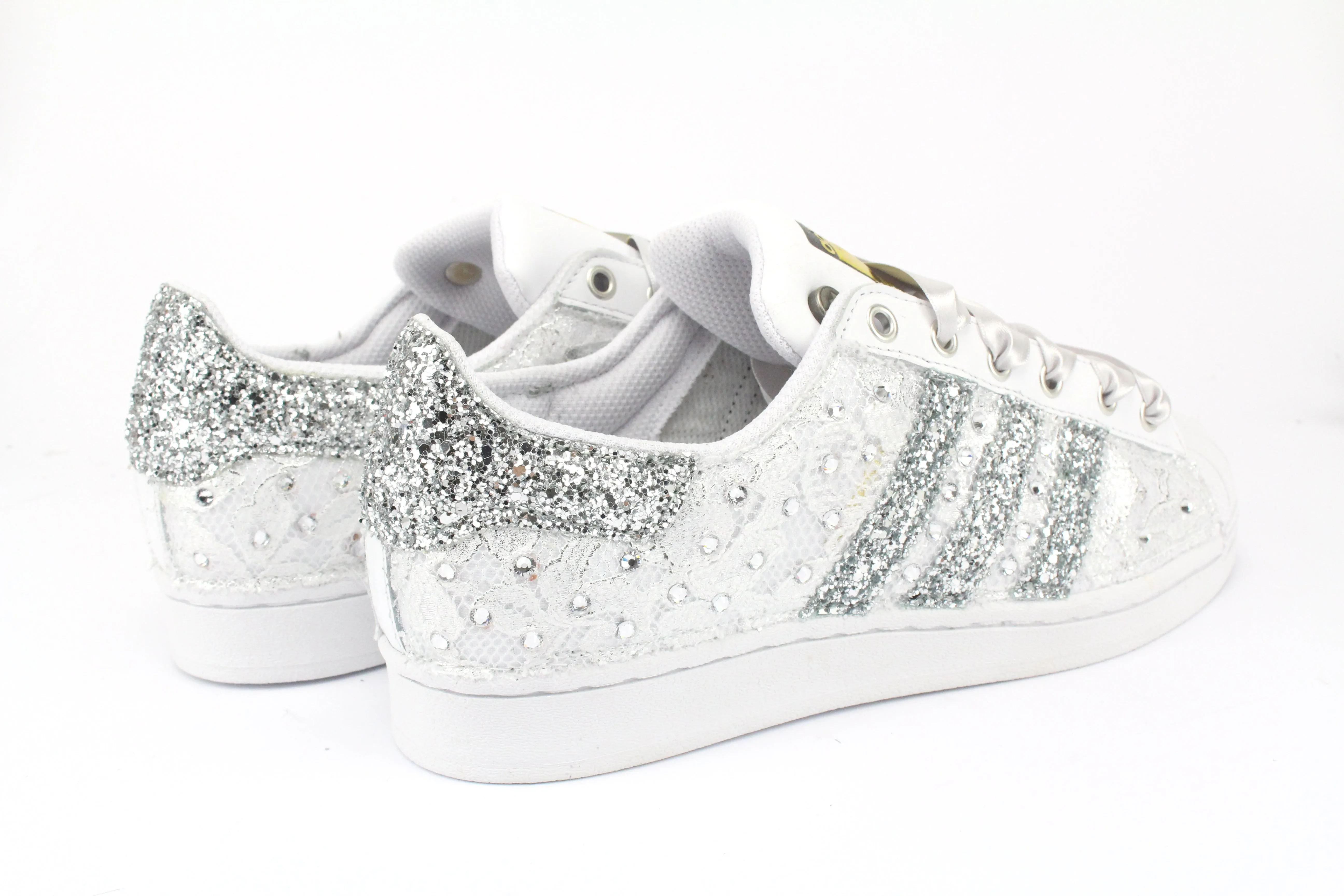 Adidas Superstar Pizzo Silver & Strass Termo