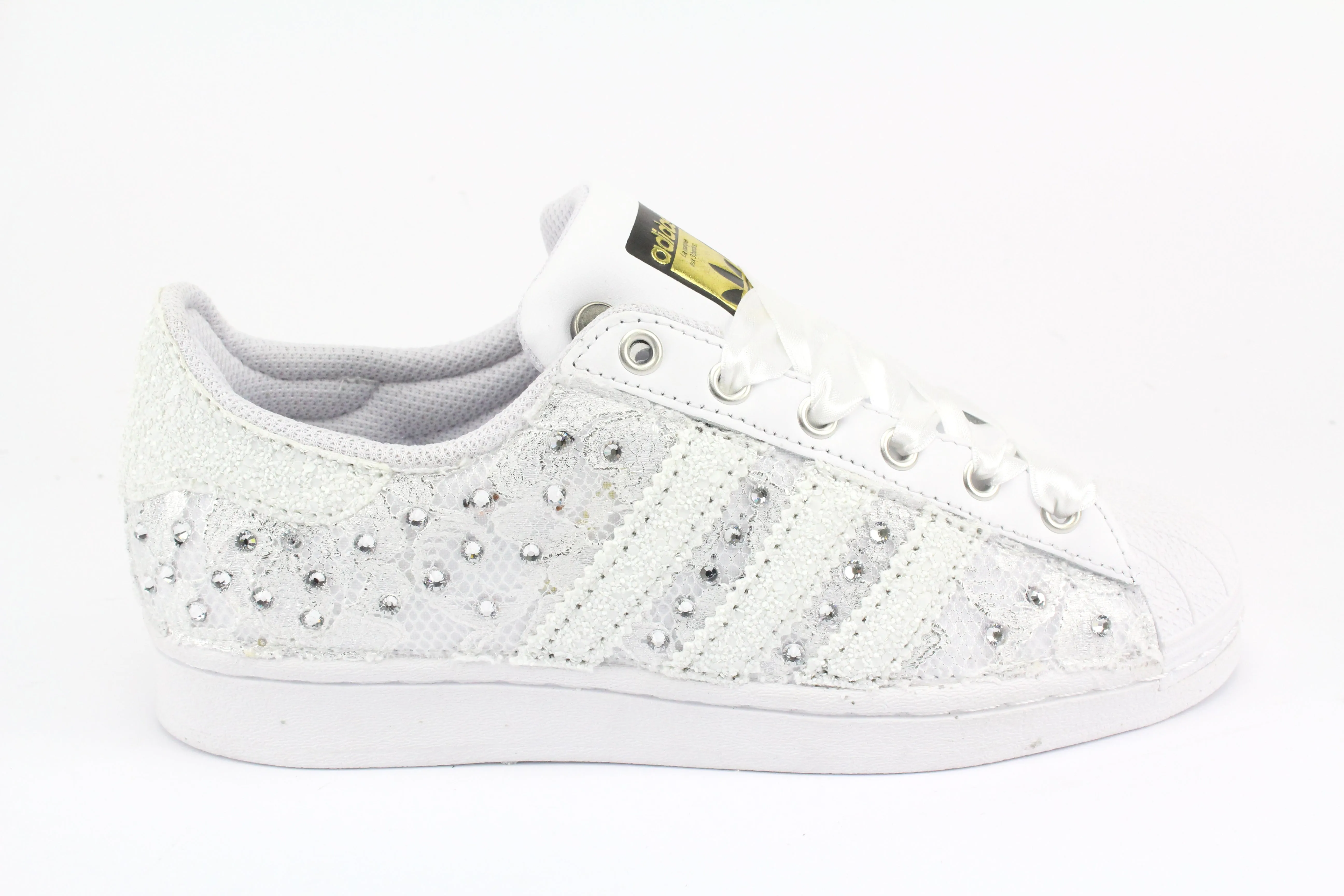 Adidas Superstar Pizzo White & Strass Termo