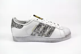 Adidas Superstar Silver Glitter & Borchie