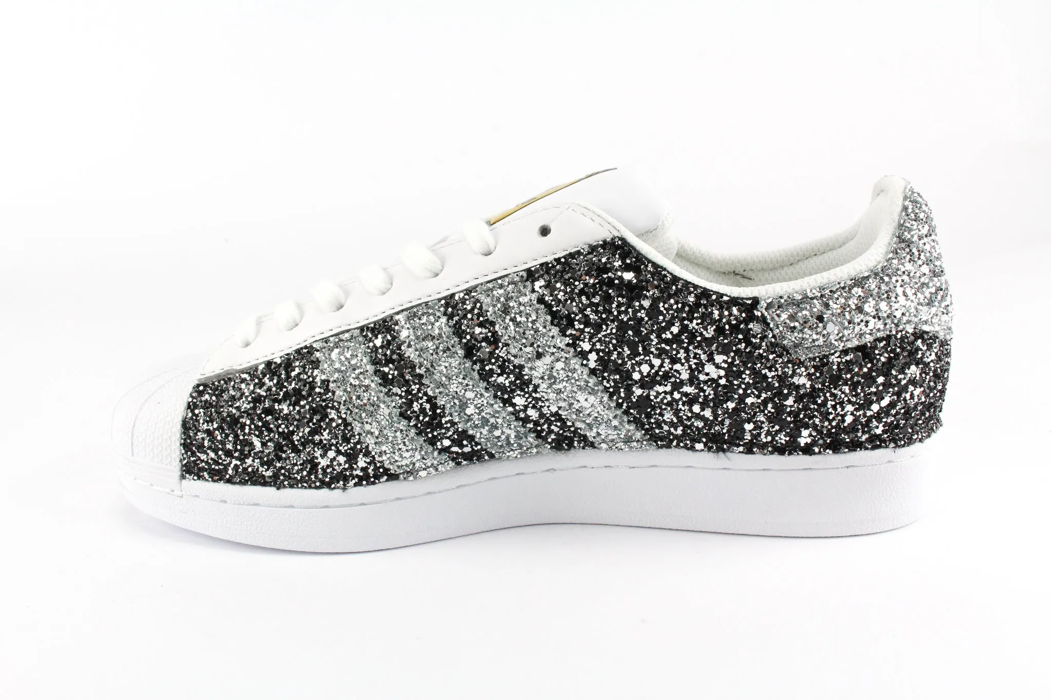 Adidas Superstar Total Glitter BlackSilver&Silver