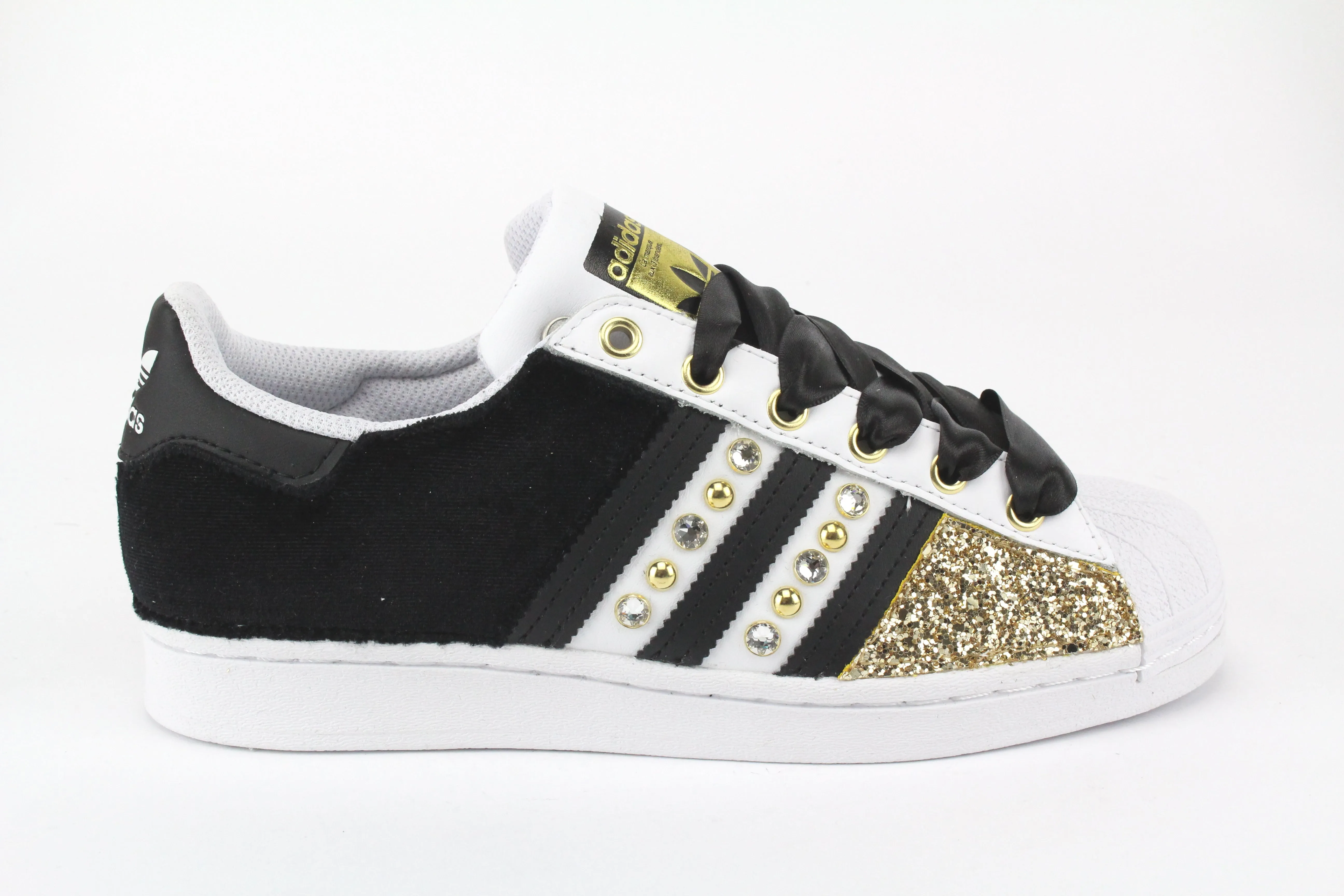 Adidas Superstar Velluto Black & Oro