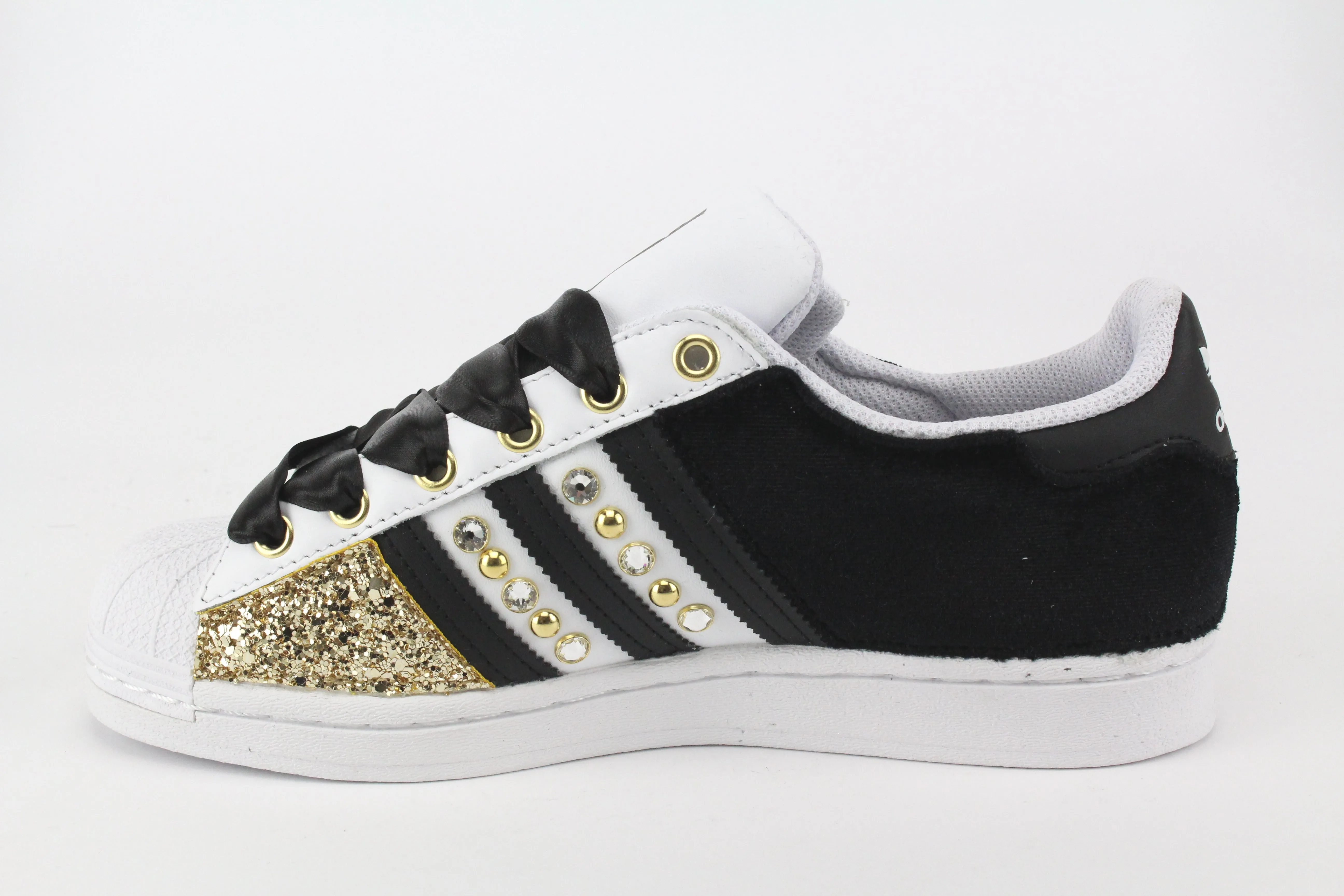 Adidas Superstar Velluto Black & Oro