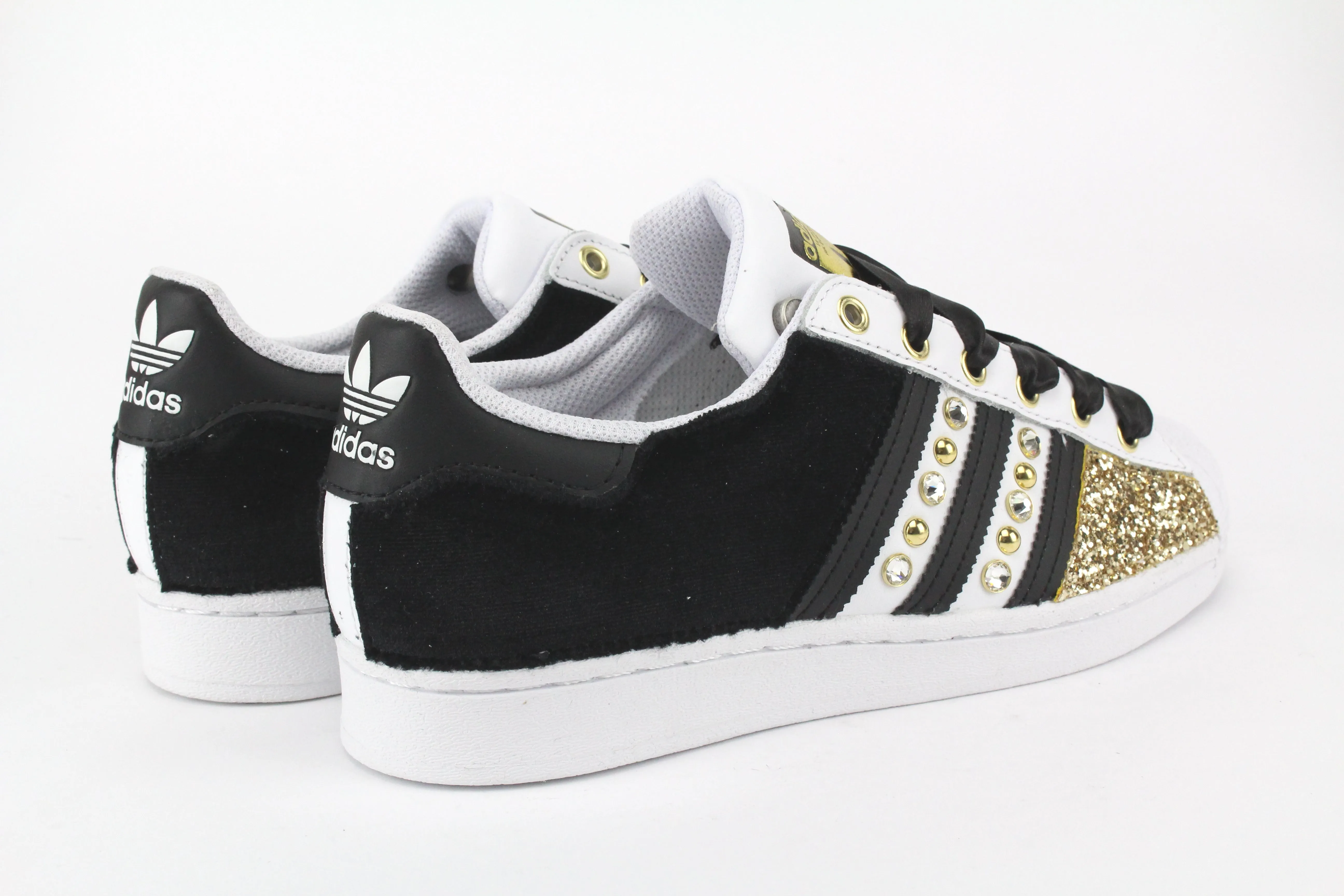 Adidas Superstar Velluto Black & Oro