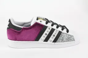 Adidas Superstar Velluto Fuxia & Argento