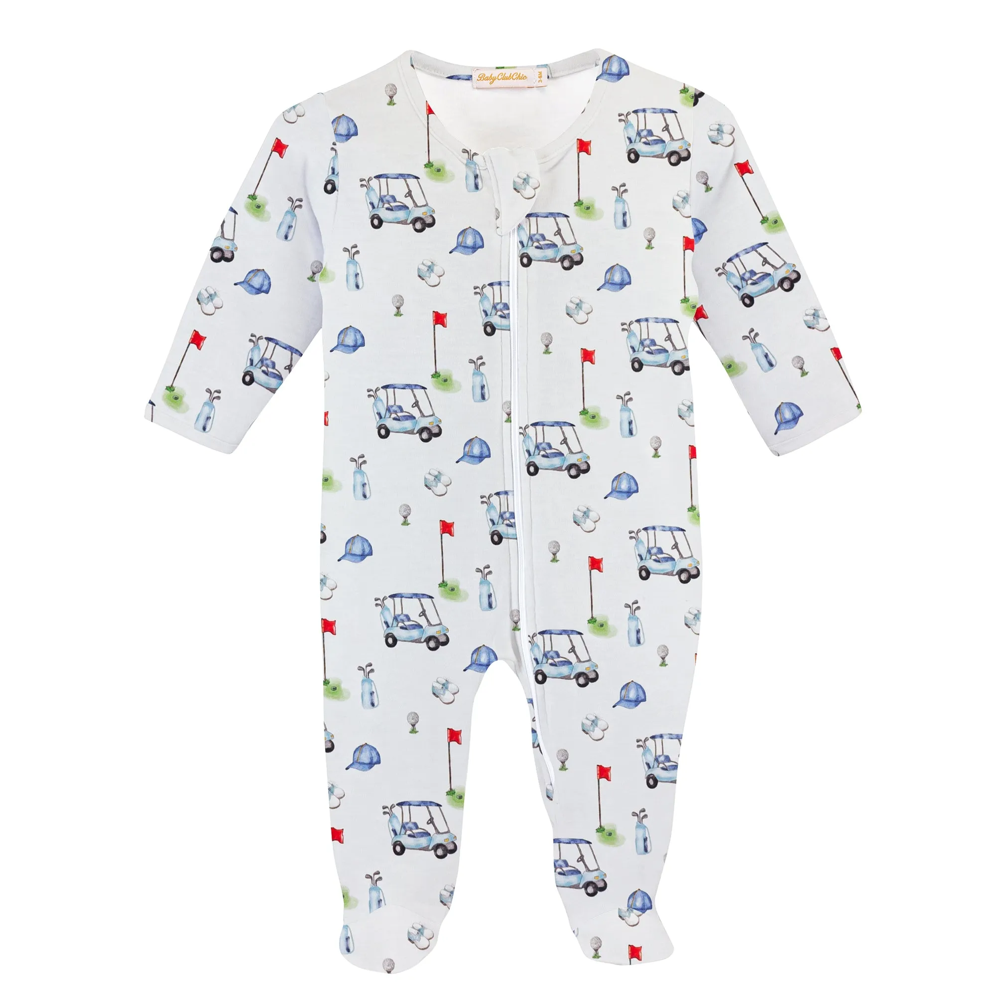 Baby Club Chic - Golf Club Zip Footie