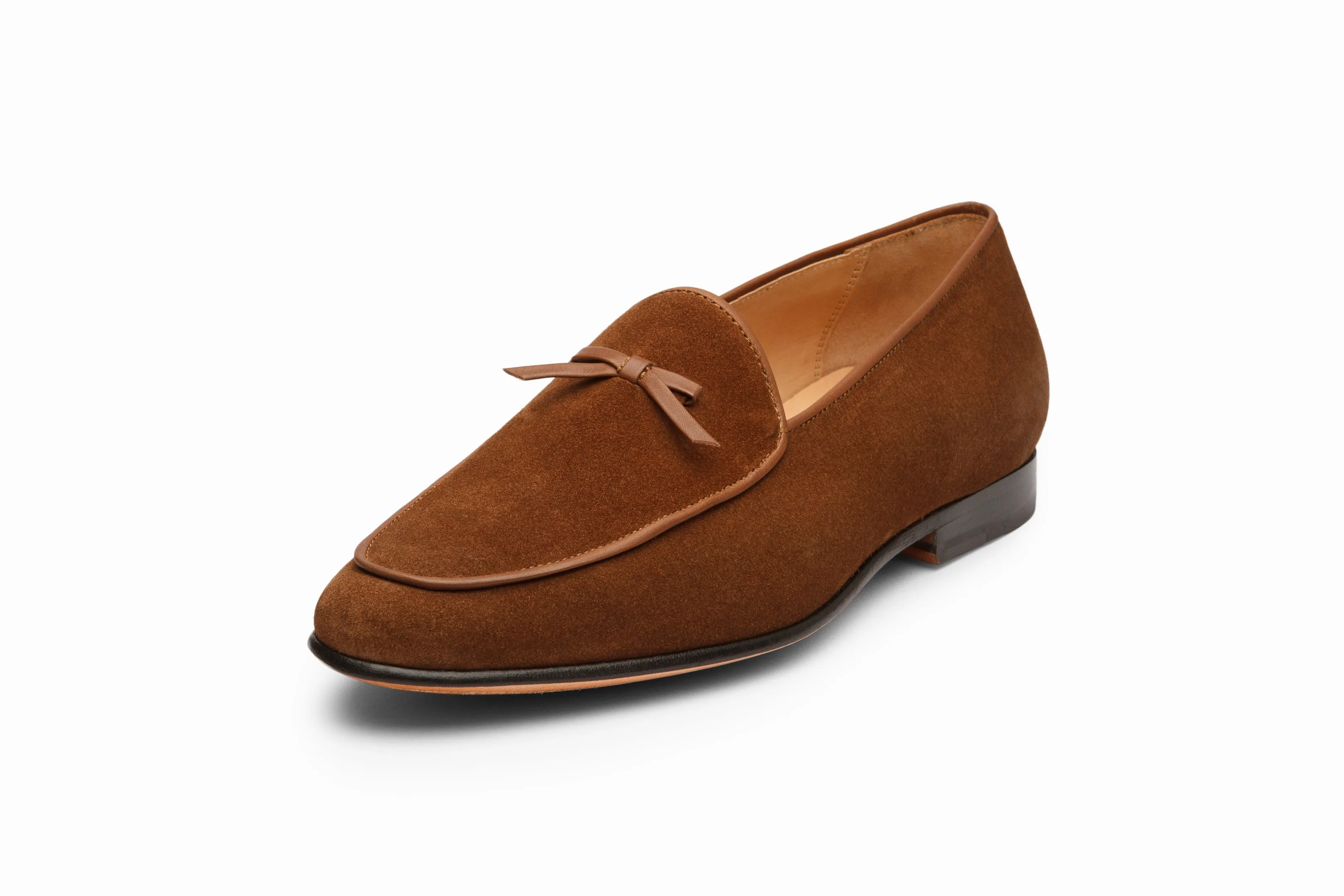 Belgian Loafers - Cognac Suede