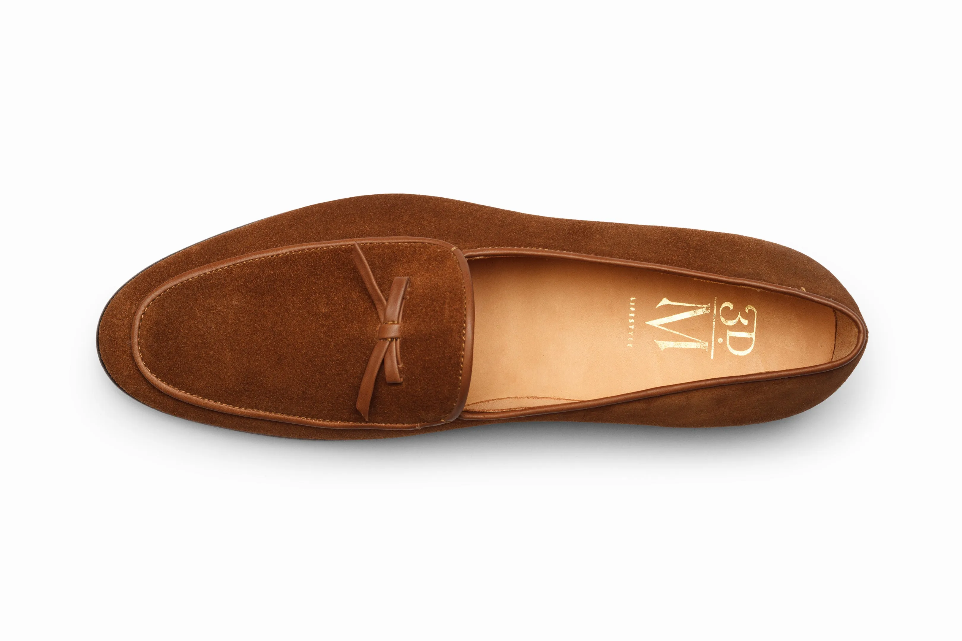 Belgian Loafers - Cognac Suede