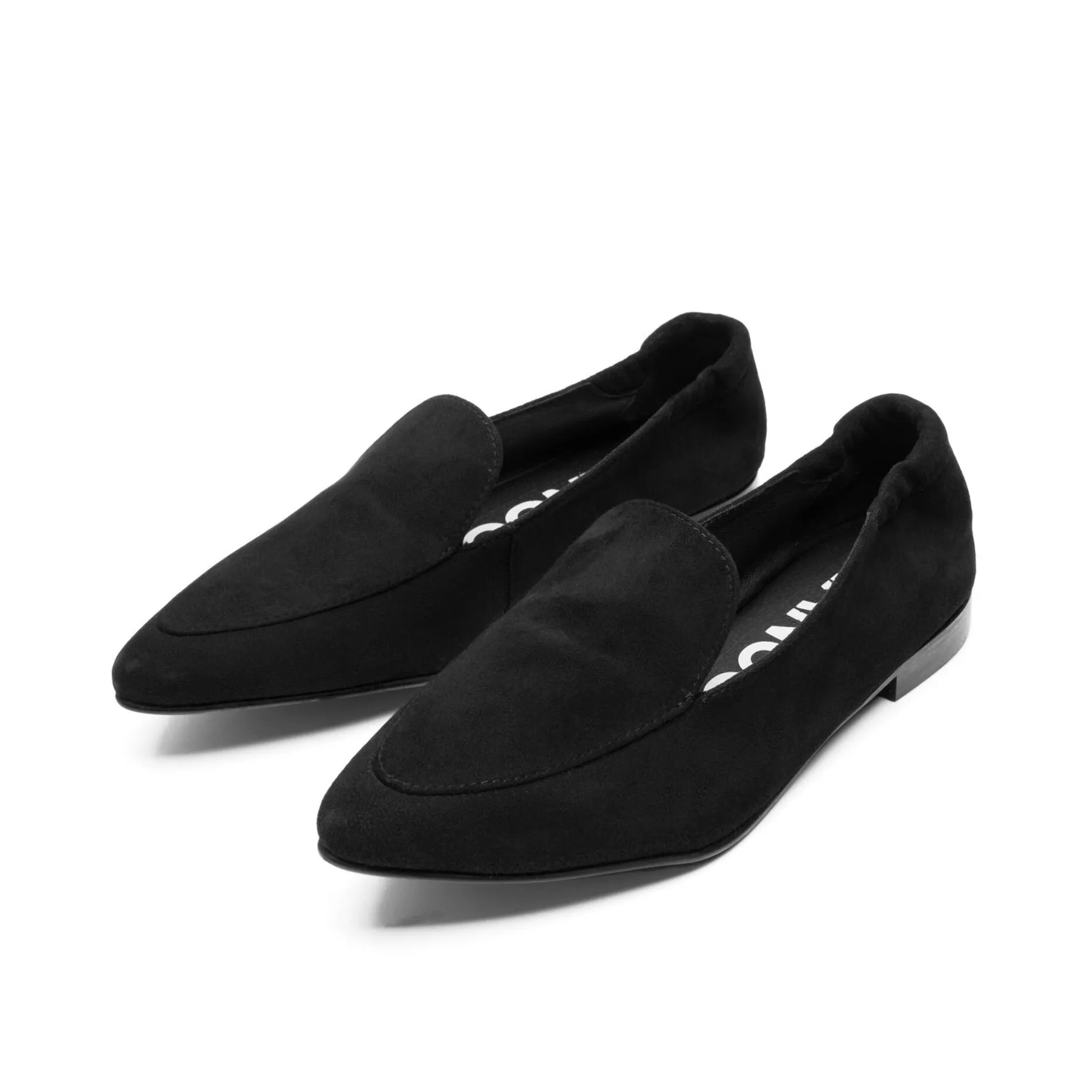 Bianco Tracy Suede Black Loafers