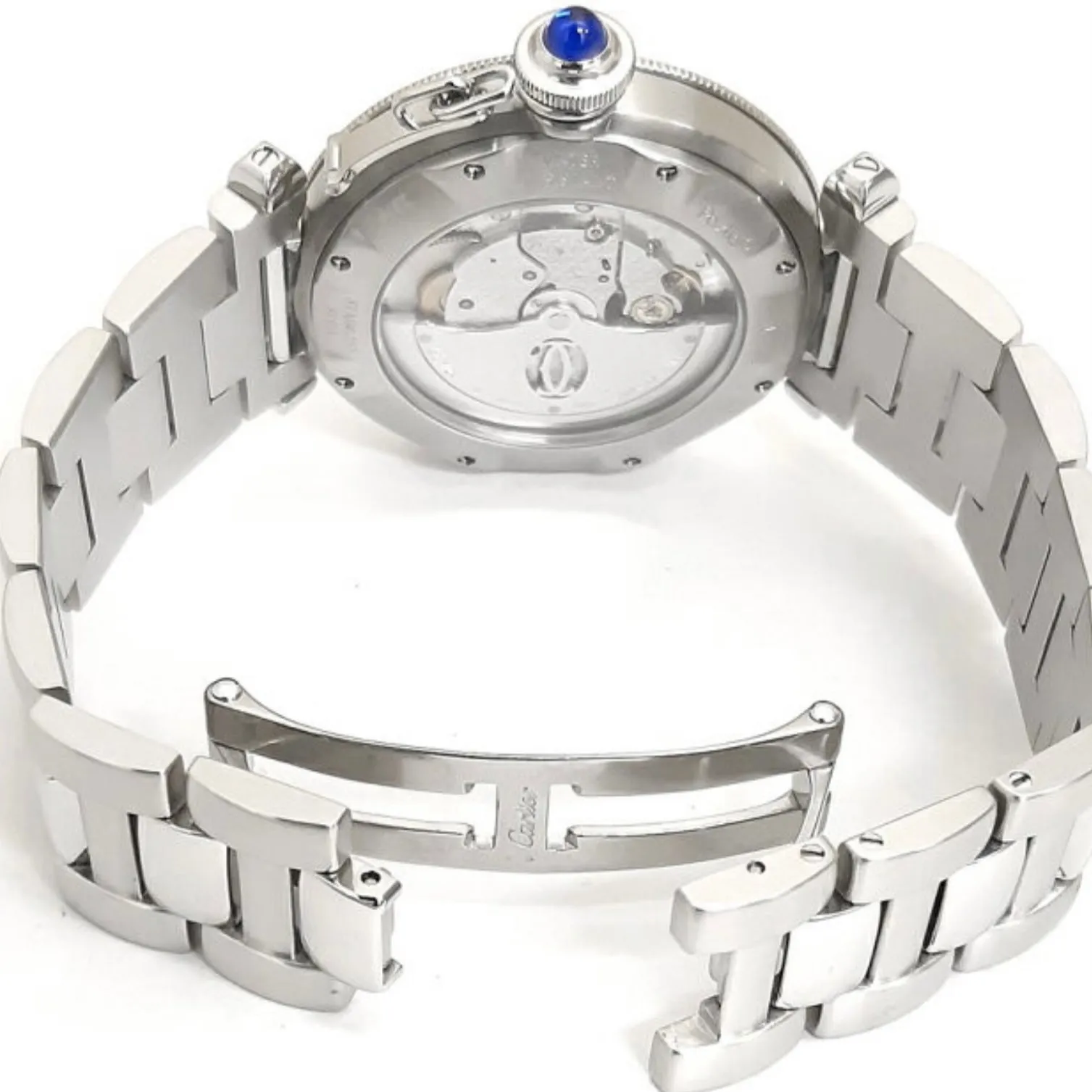 CARTIER PASHA GRID 38mm Automatic Steel 1.9TCW DIAMOND Watch