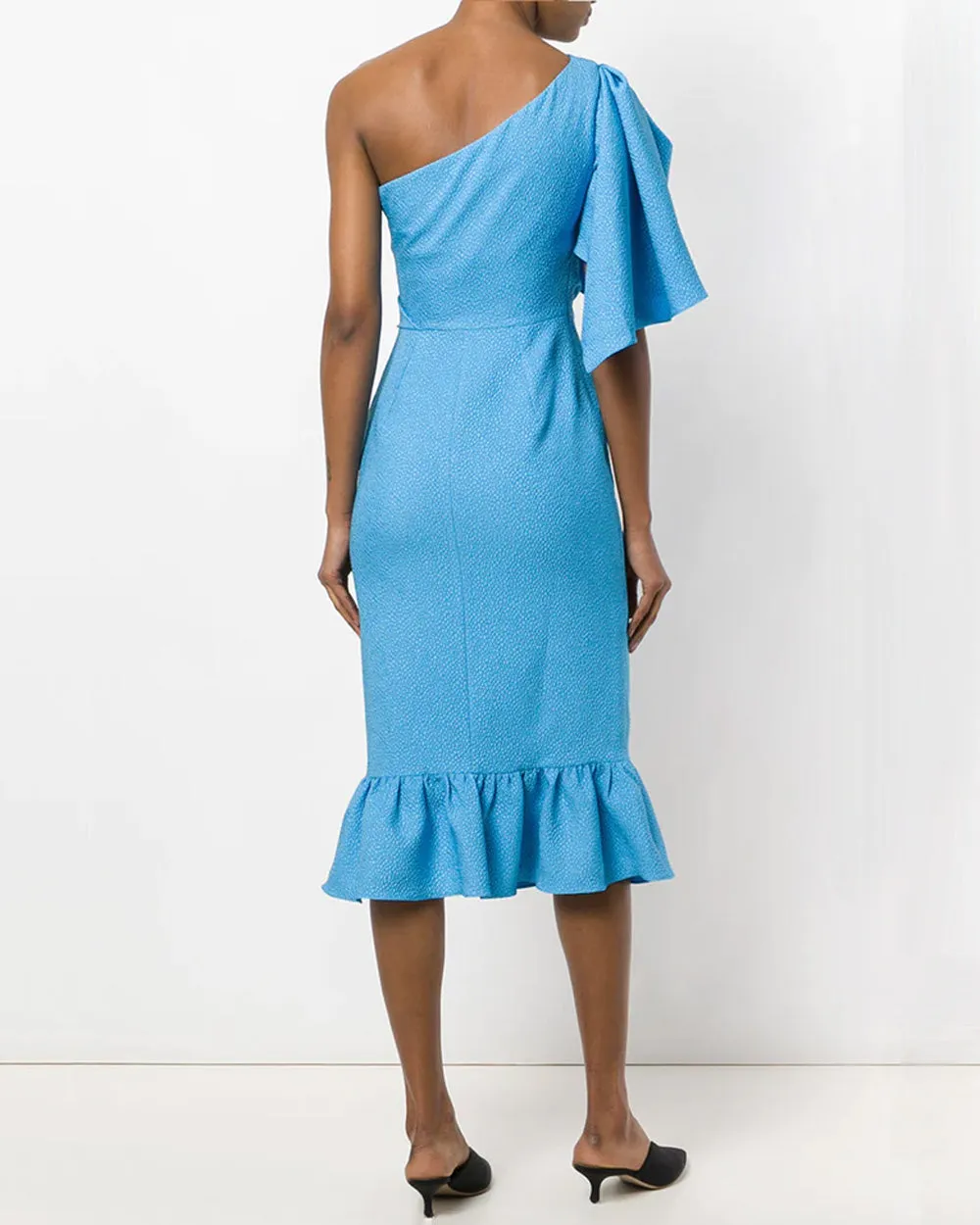 Cerulean Bubble Single Shoulder Taos Dress